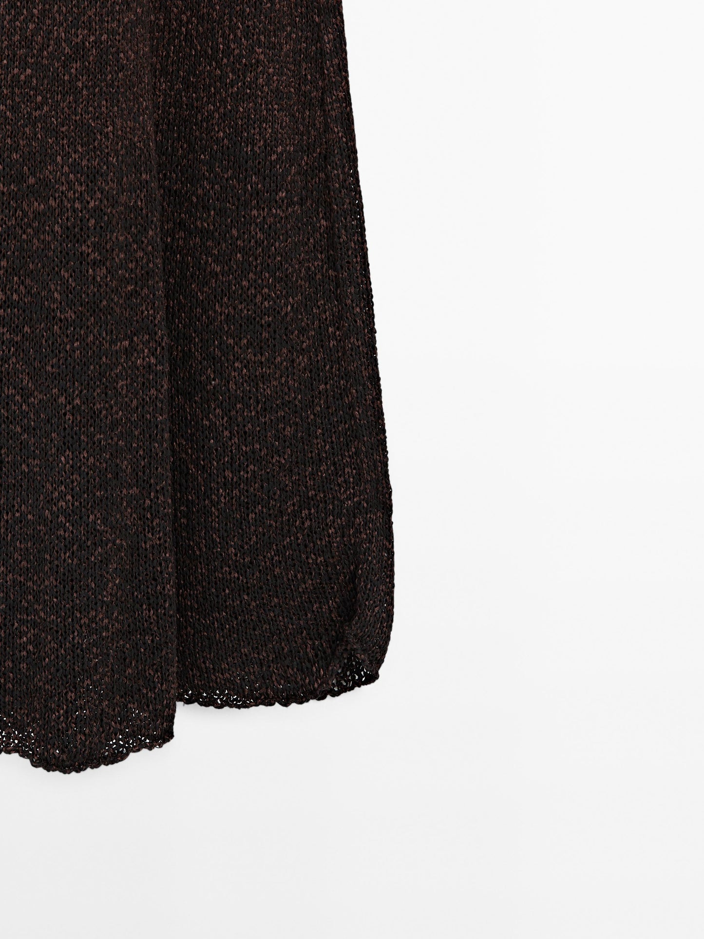 Long knit cotton blend dress