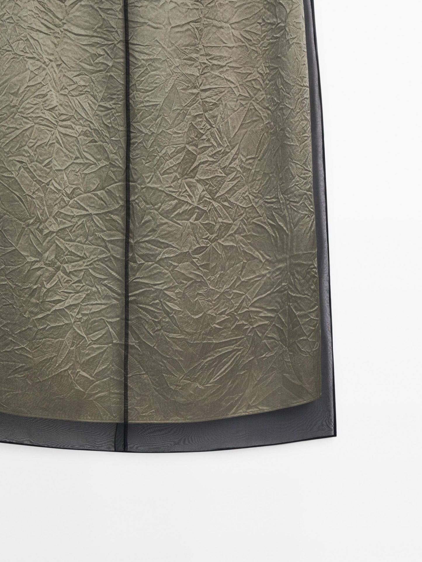 Double-layer organza midi dress