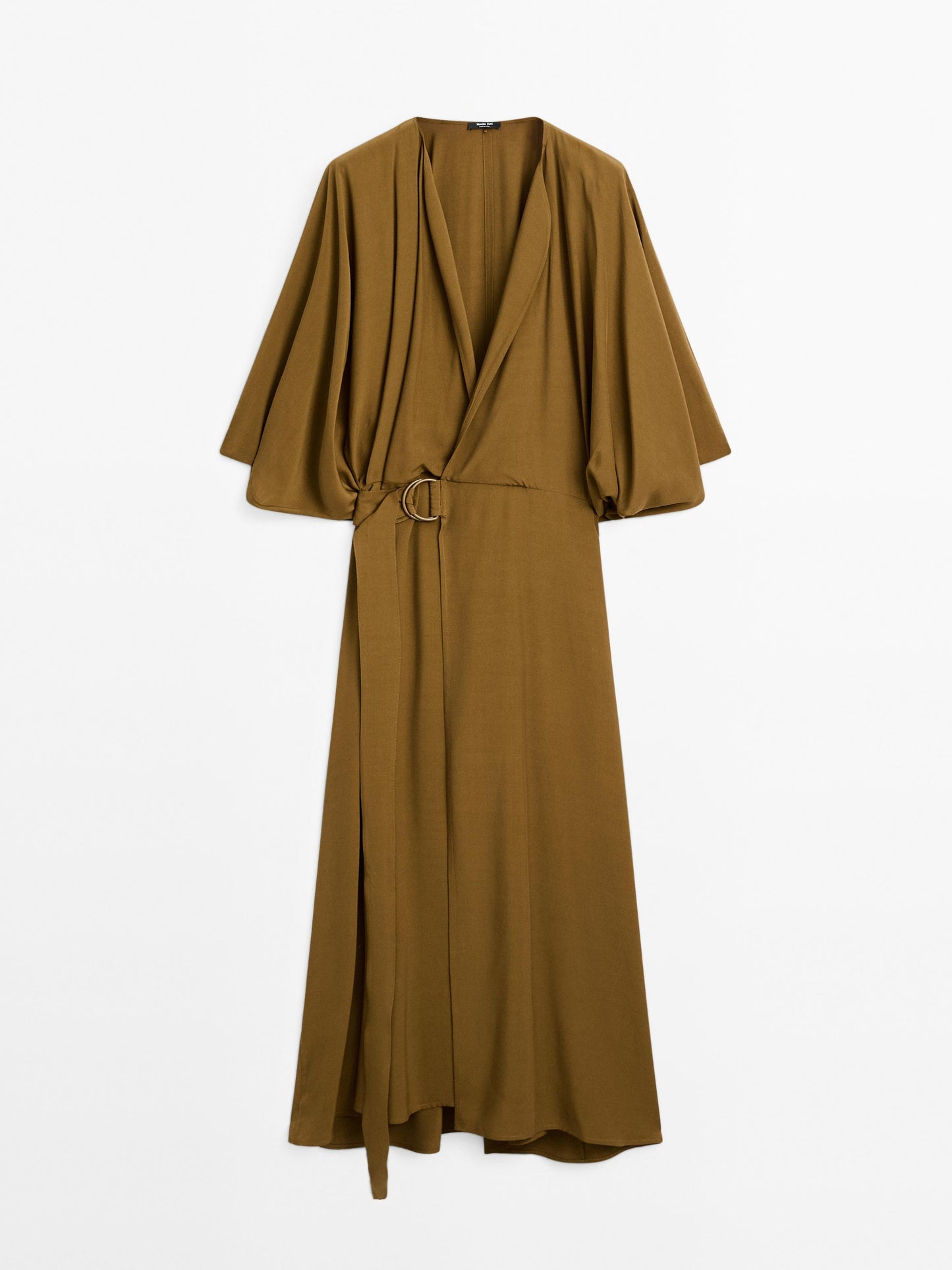 Wrap dress with buckle