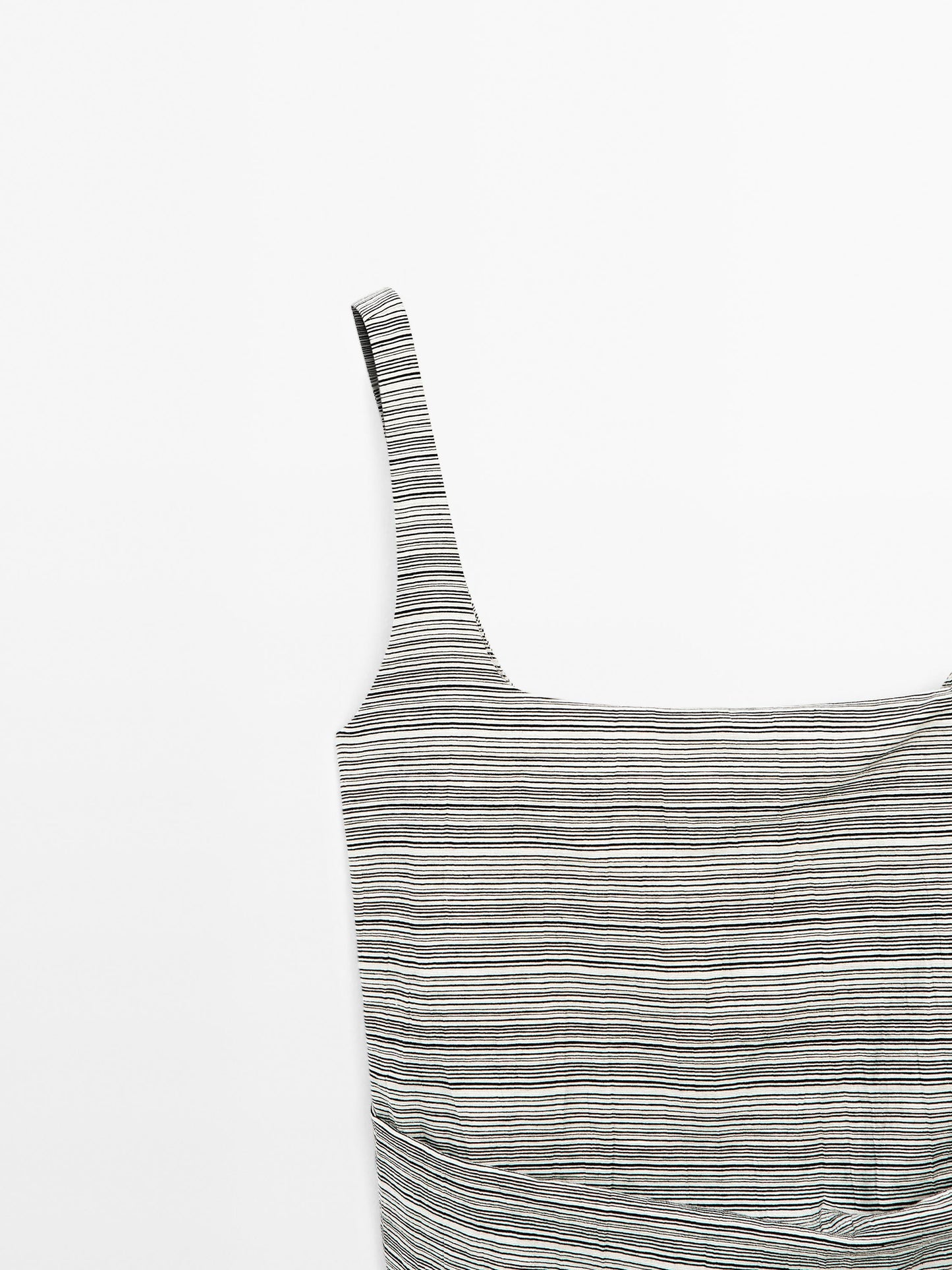 Striped flounce midi dress