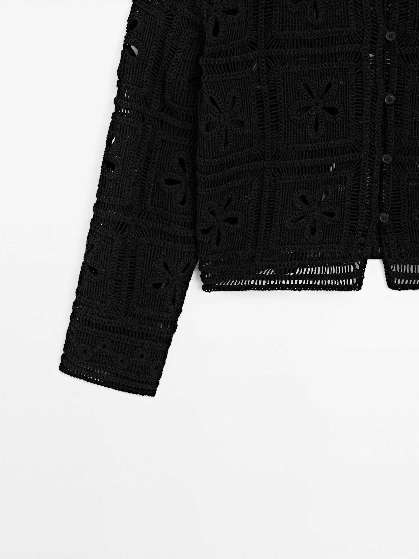 Crochet knit cardigan
