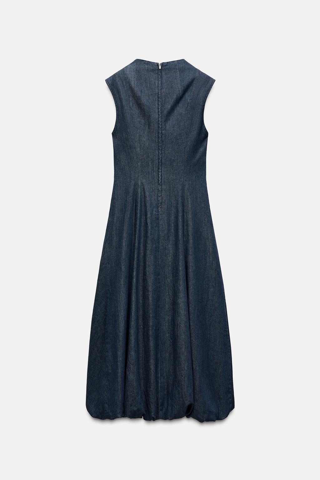 Denim balloon dress