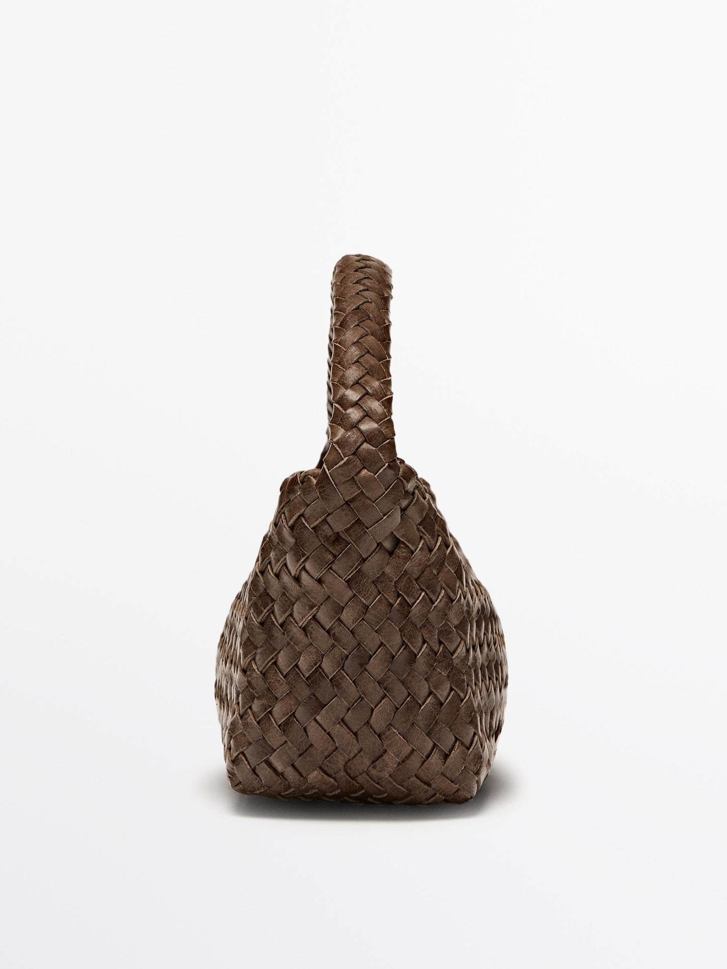 Braided nappa leather crossbody bag