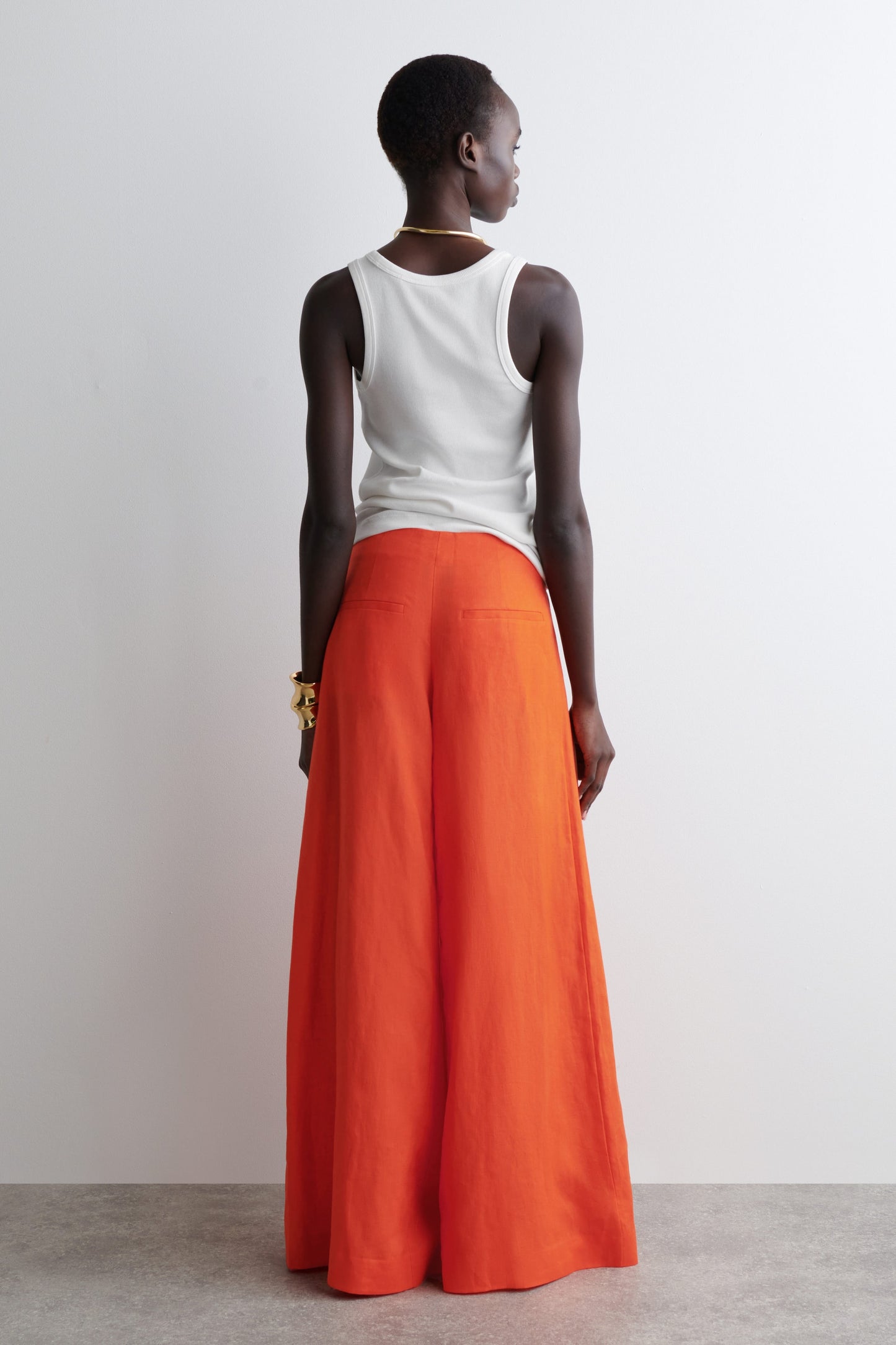 Linen Wide-Leg Trousers