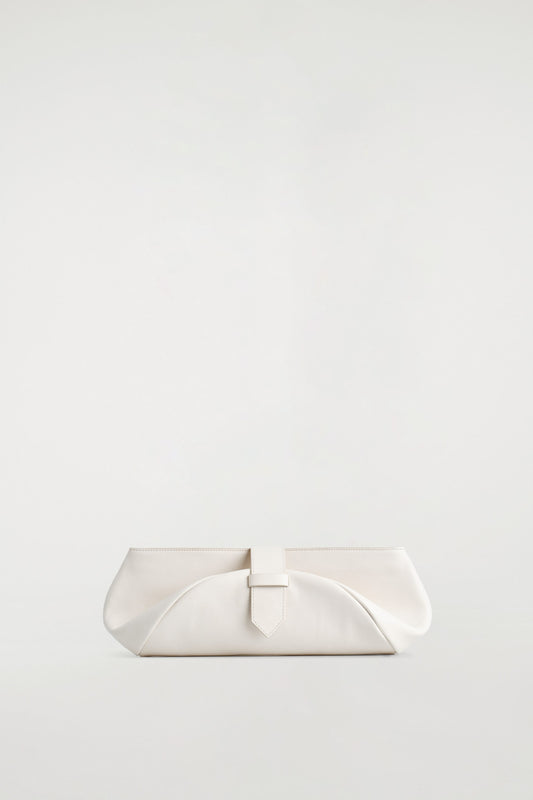 Belted Leather Clutch Bag