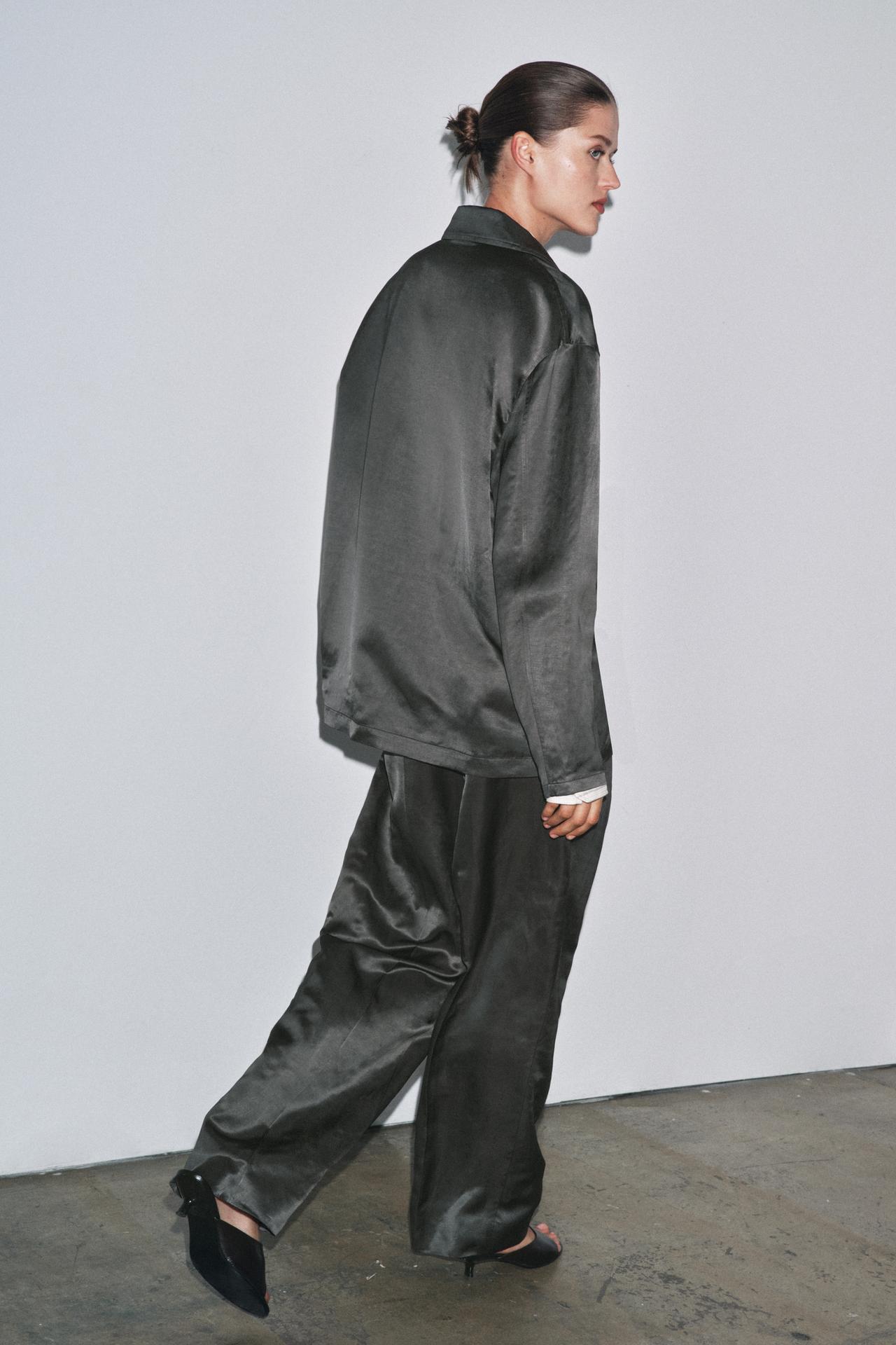 ZW Collection Satin Linen Blend Blazer