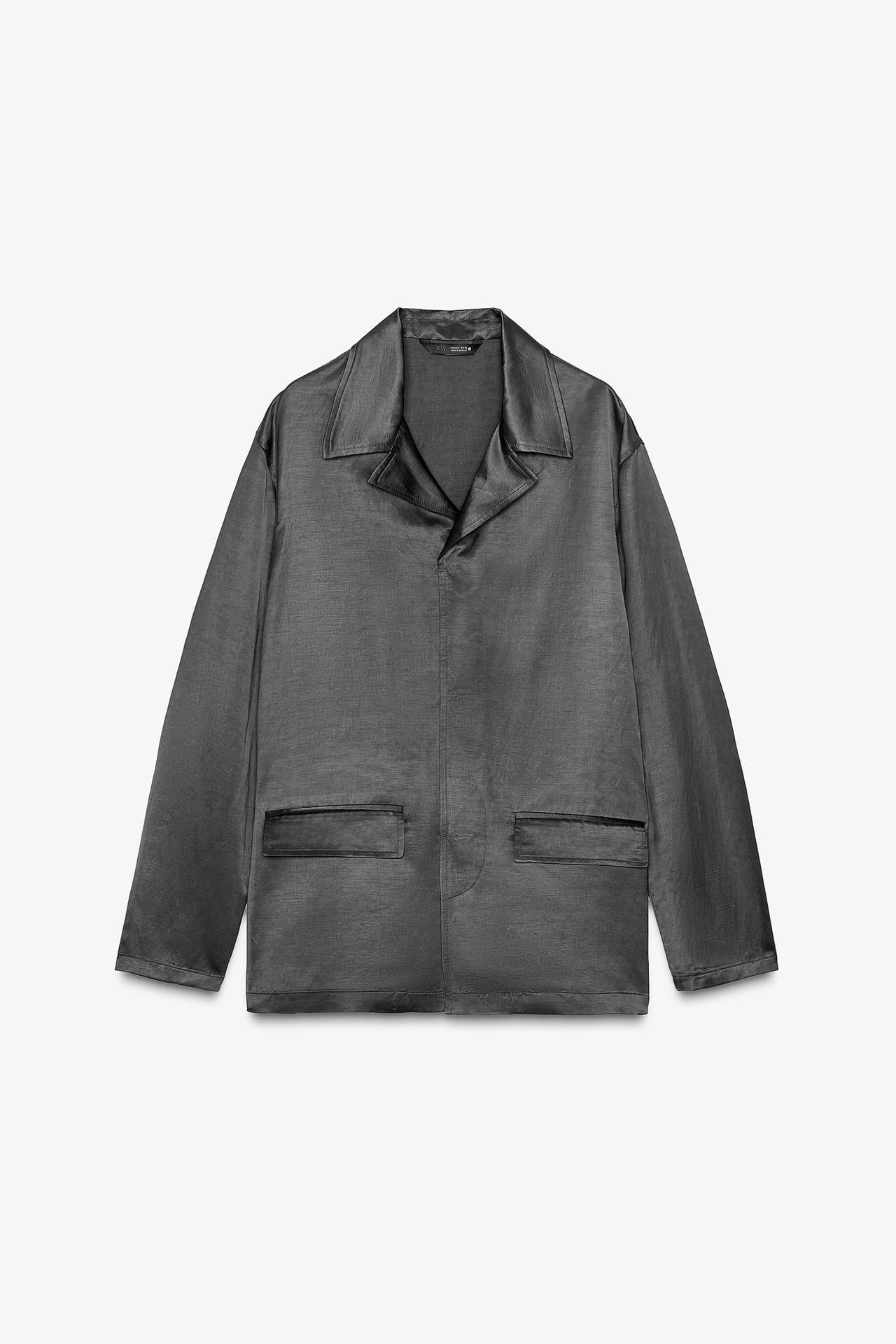 ZW Collection Satin Linen Blend Blazer