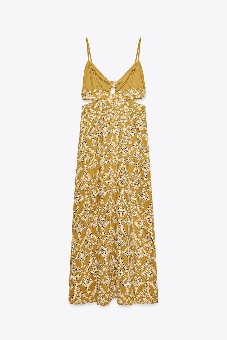 Embroidered Midi Dress