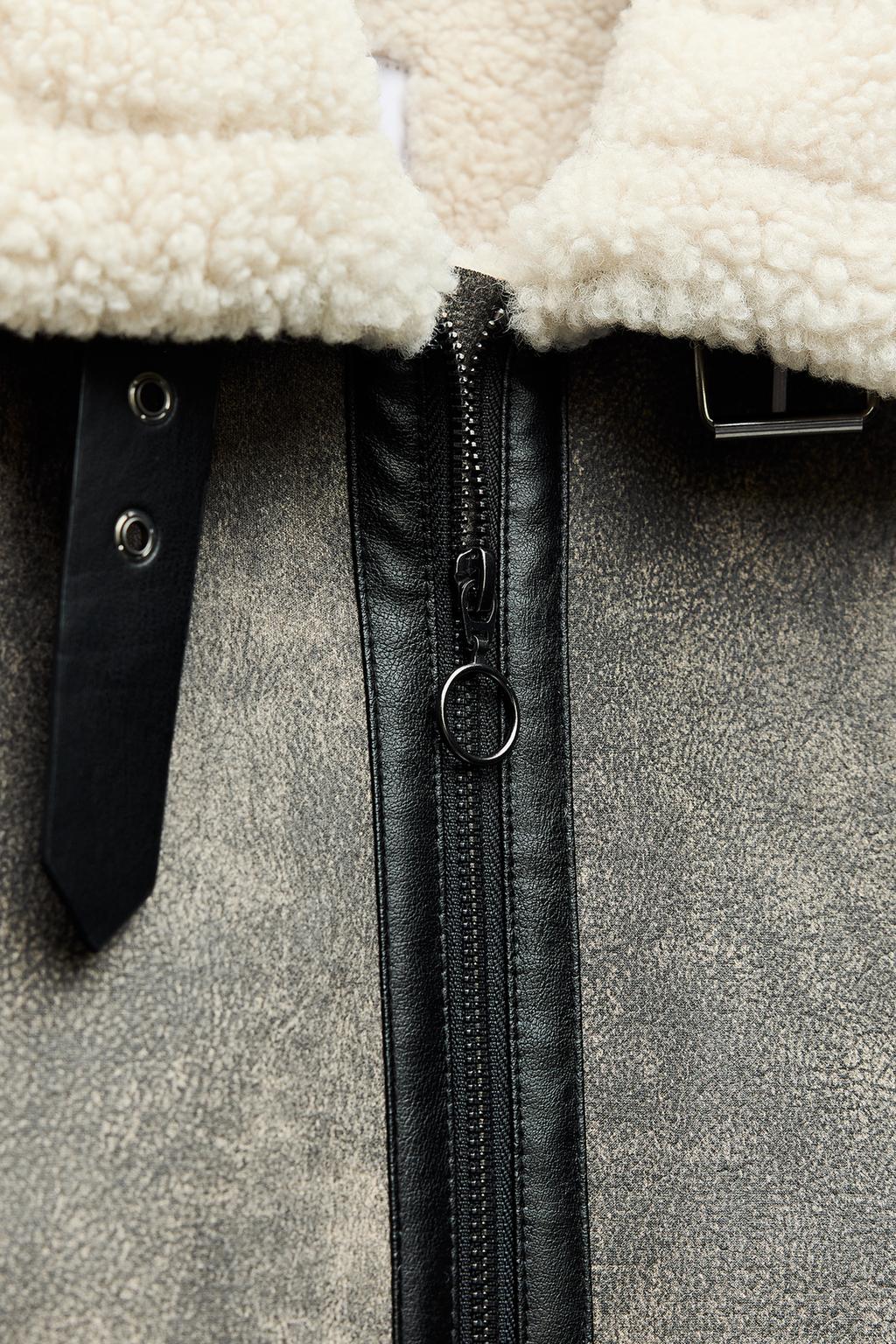Double-faced jacket with tabs