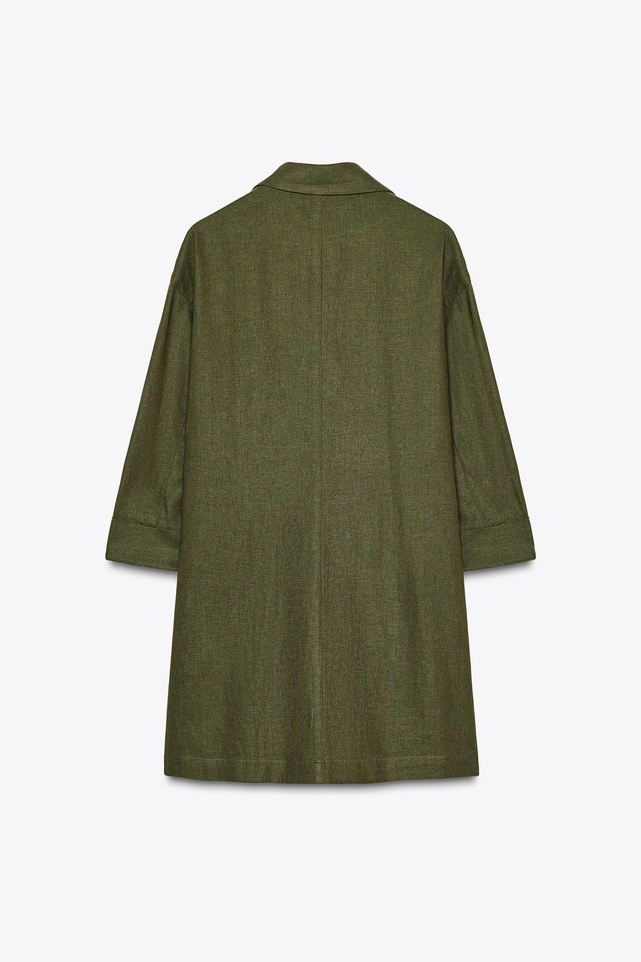 Double-Breasted Linen Blend Blazer