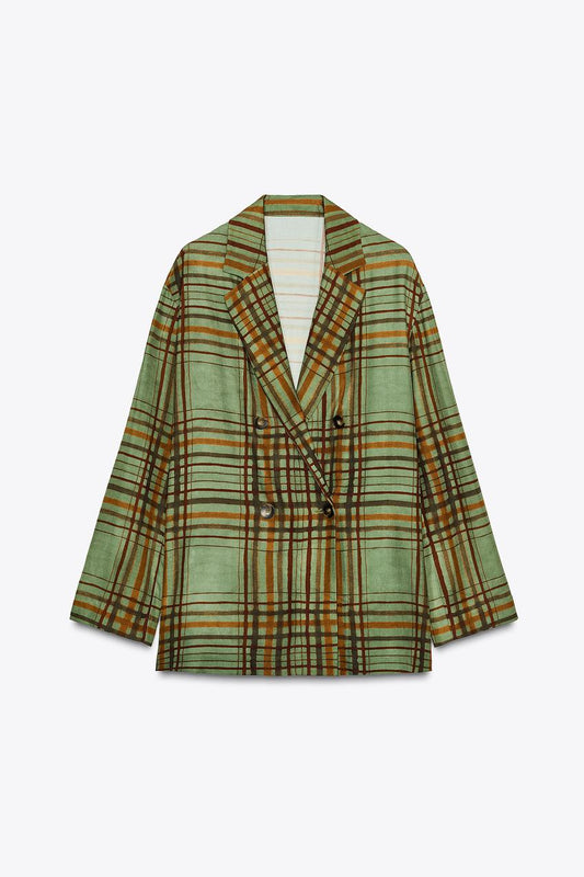 ZW Collection Flowy Check Blazer