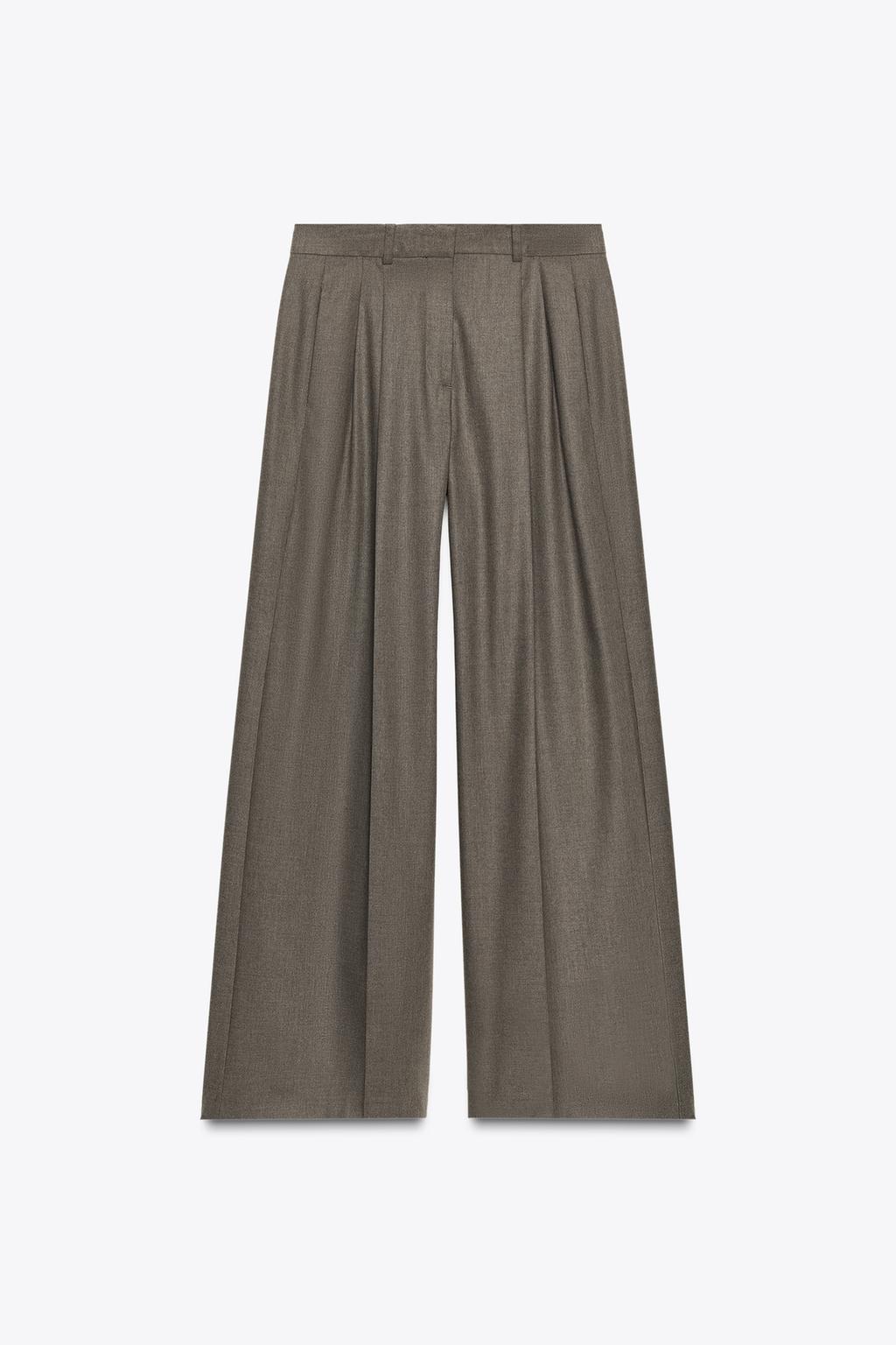 Wide-Leg Trousers With Darts Zw Collection