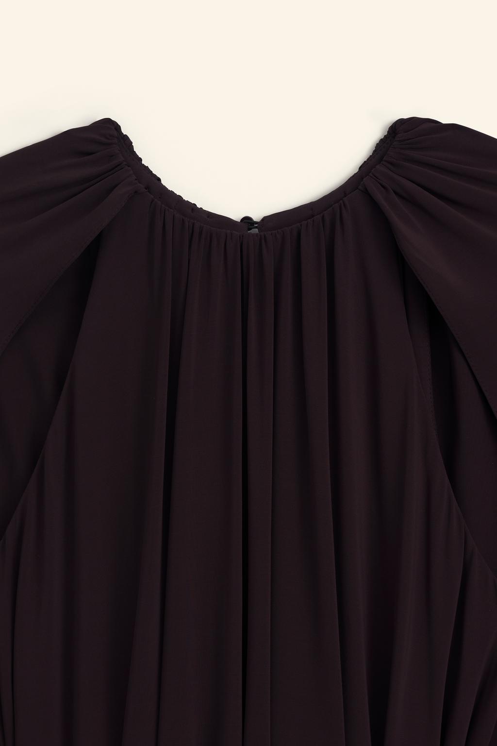 Limited edition cape dress with belt
