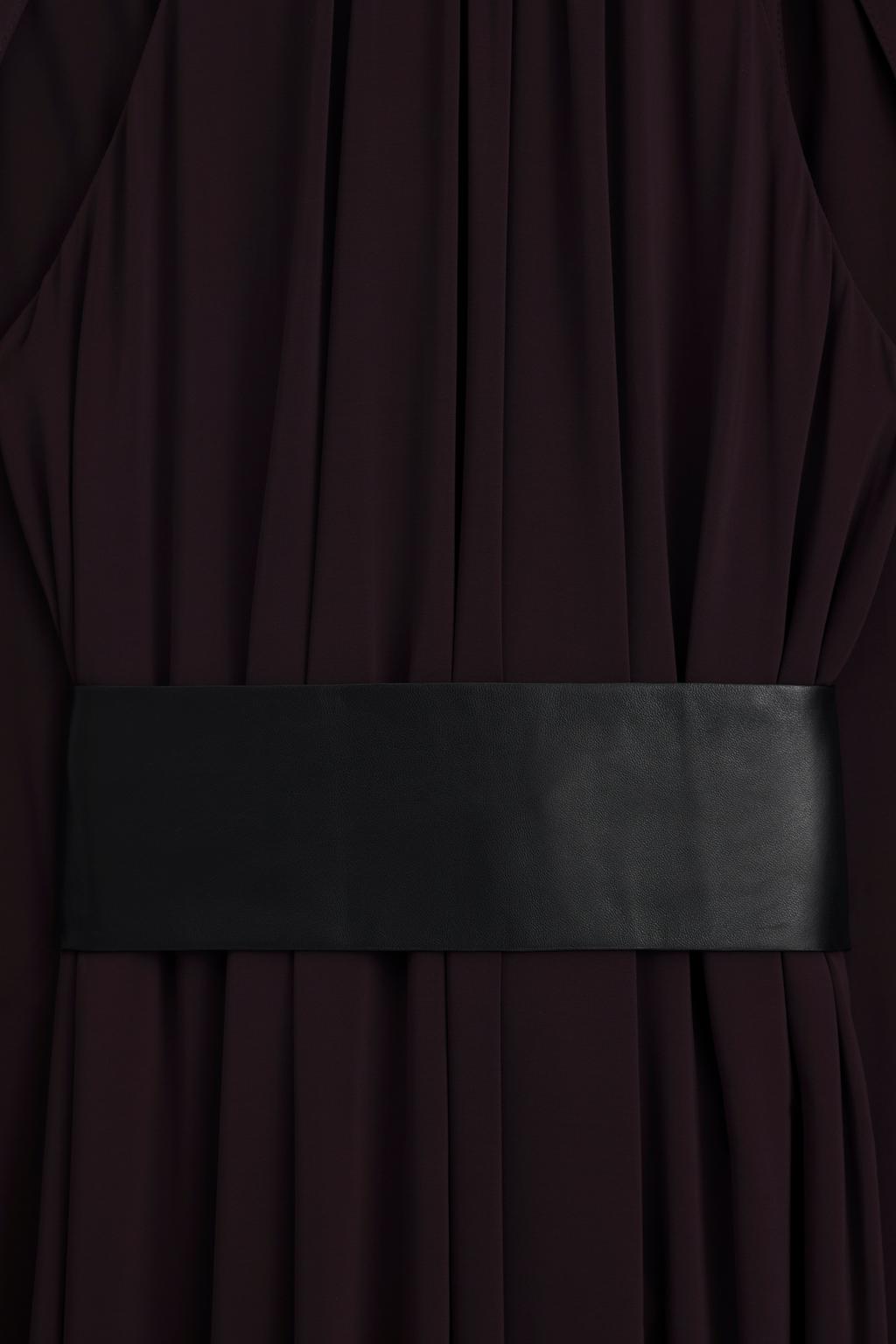 Limited edition cape dress with belt