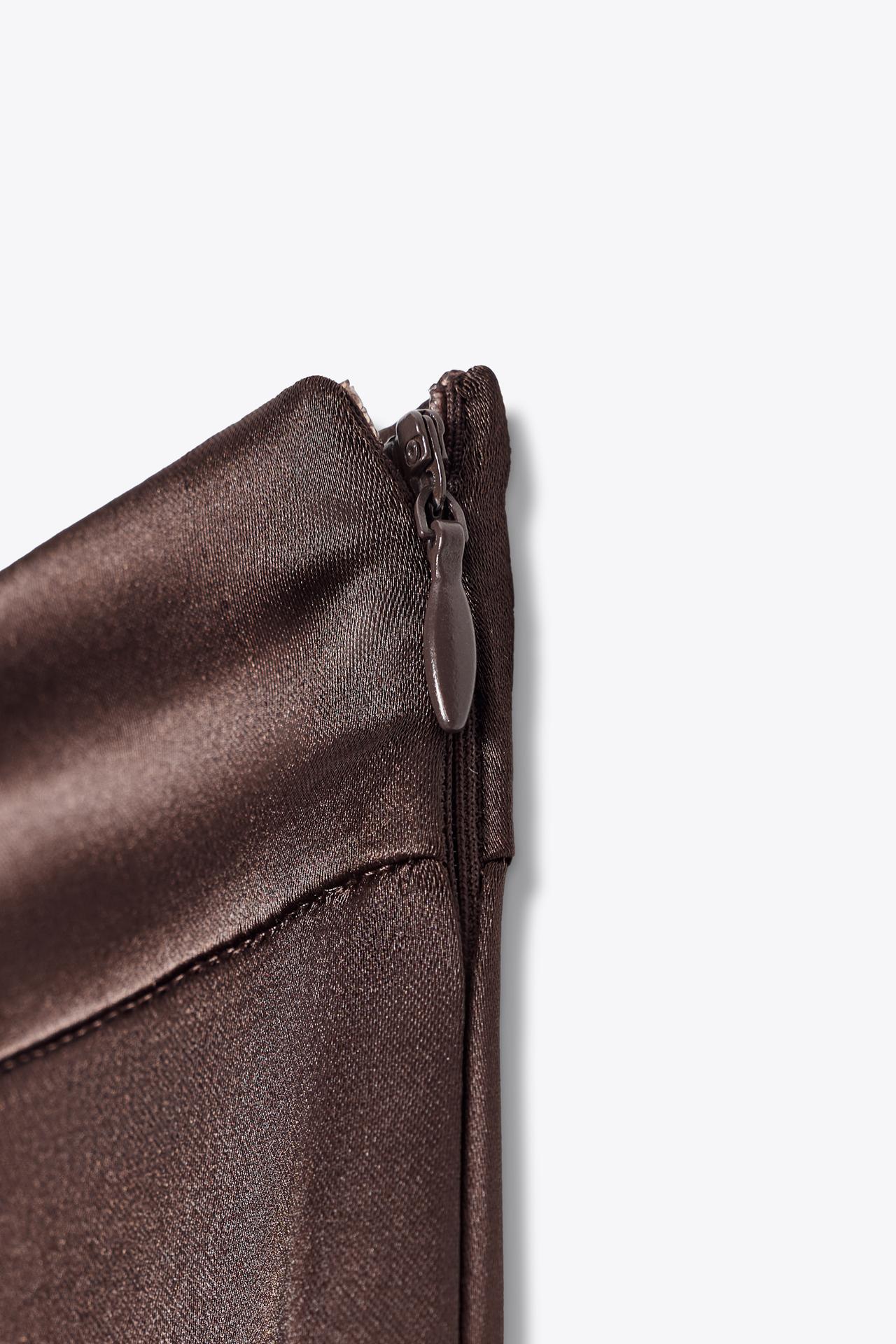 Satin Straight-Leg Trousers