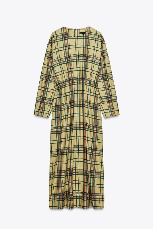ZW COLLECTION Check Midi Dress