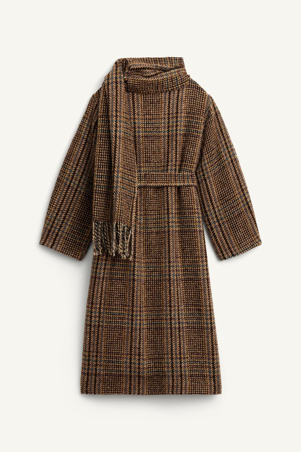 Limited Edition Check Coat With Scarf