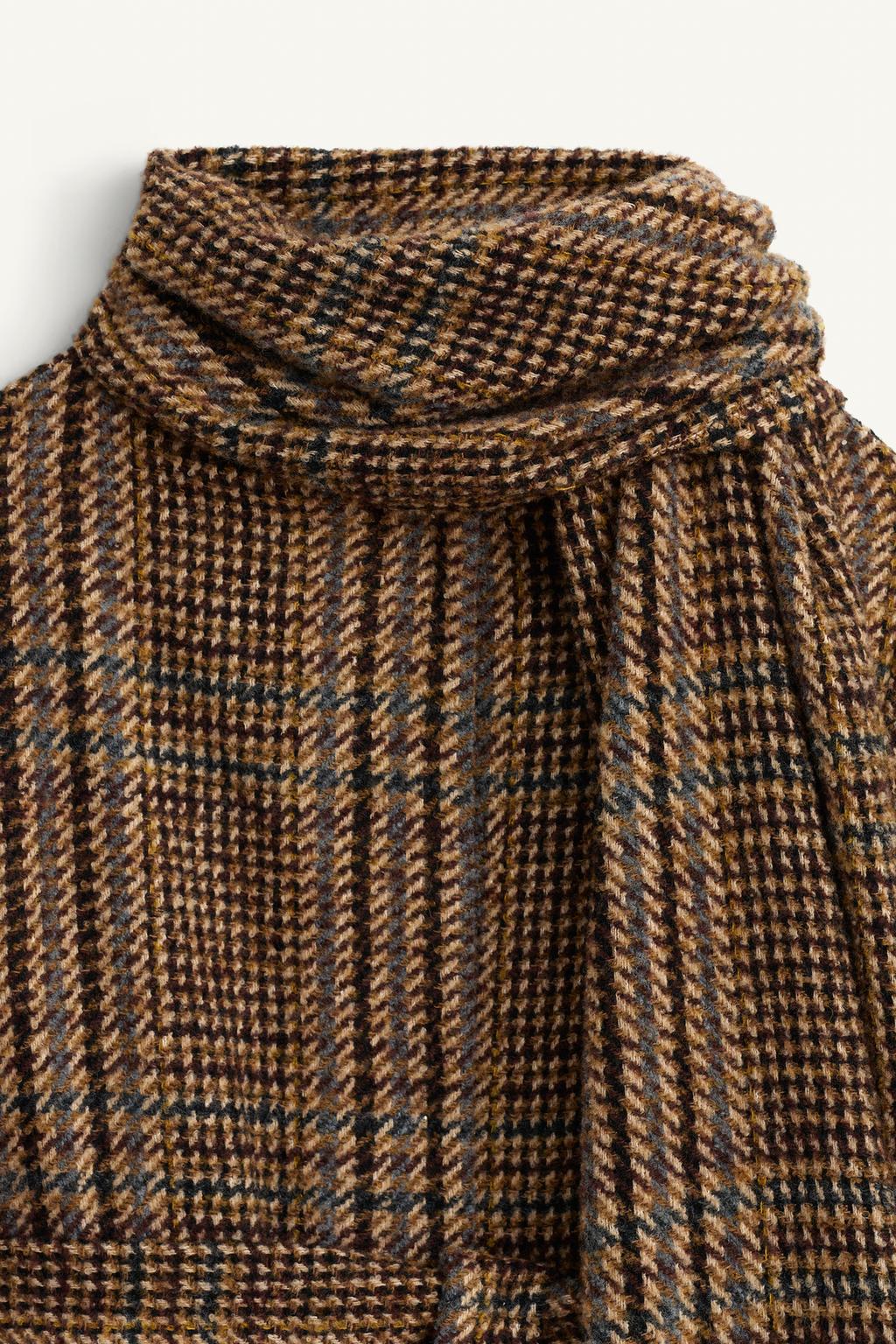 Limited Edition Check Coat With Scarf