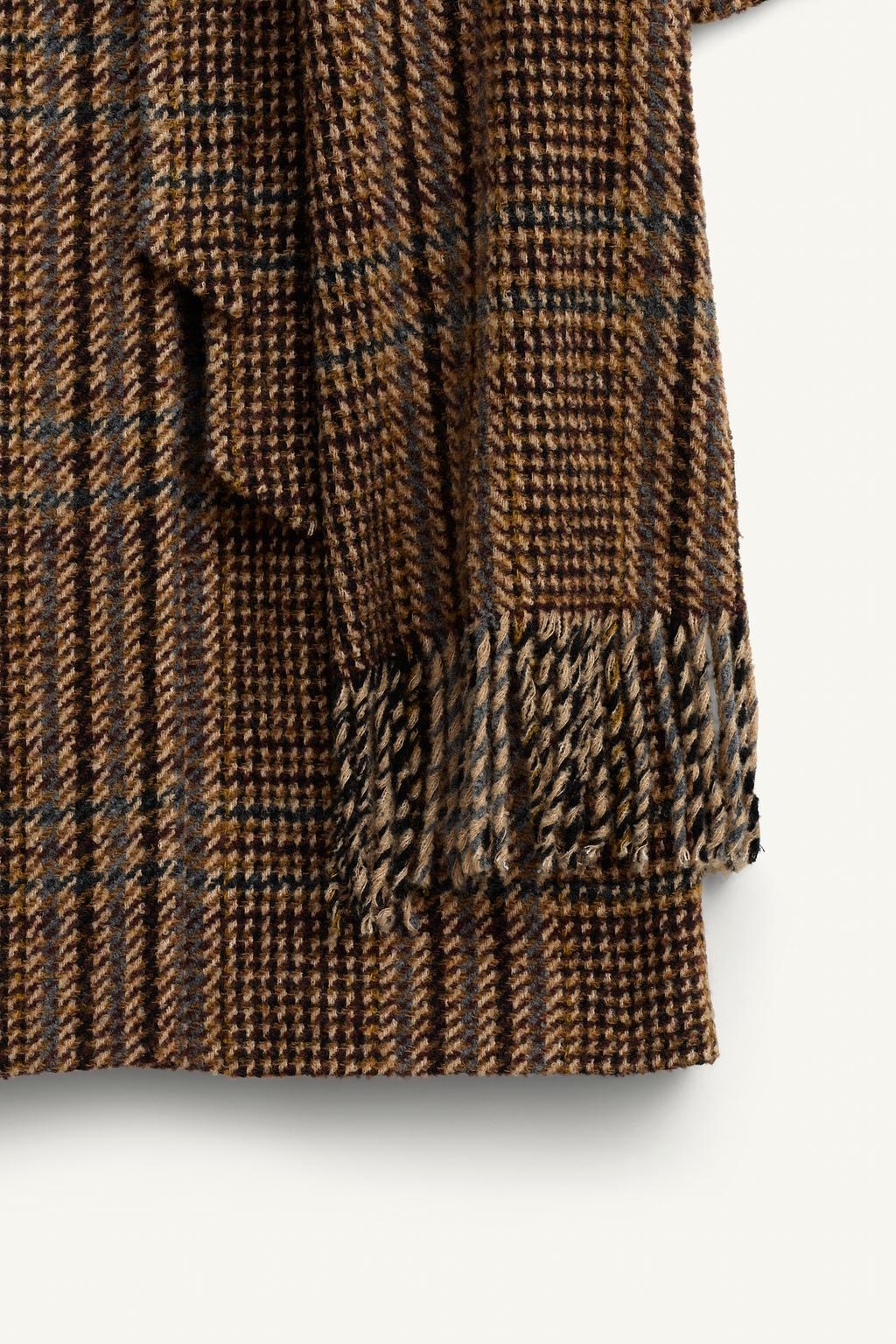 Limited Edition Check Coat With Scarf