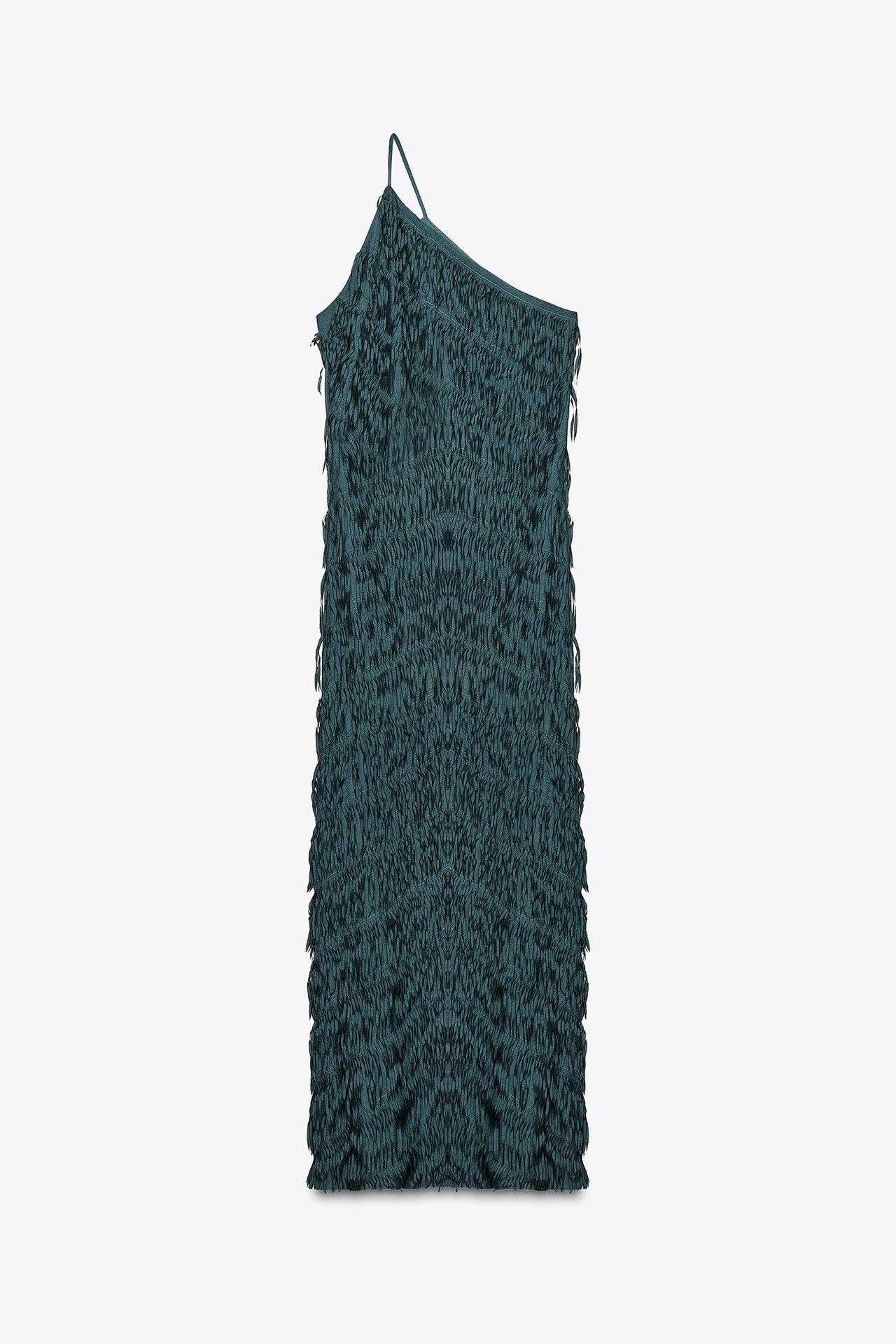 Fringed midi dress