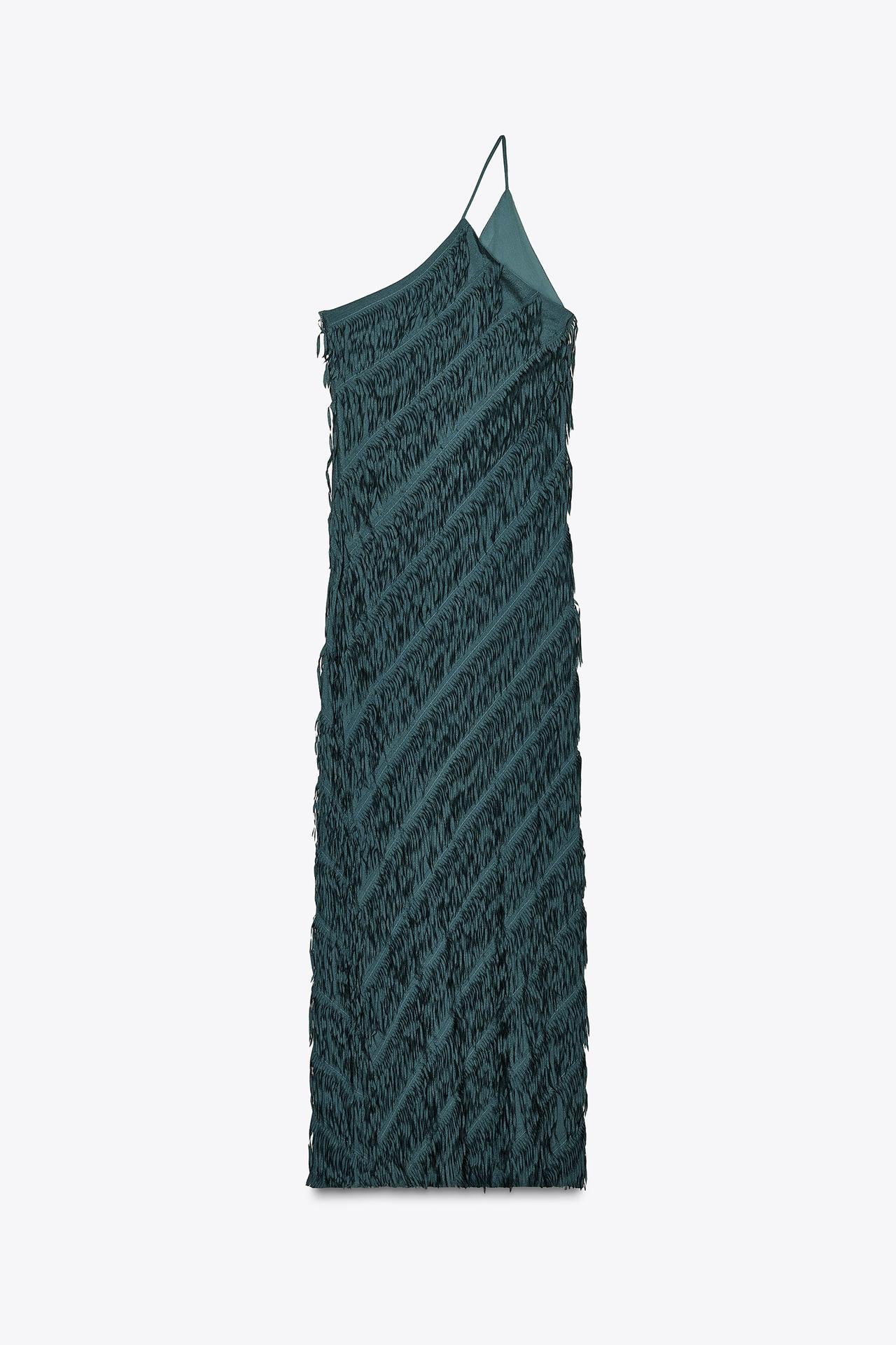 Fringed midi dress