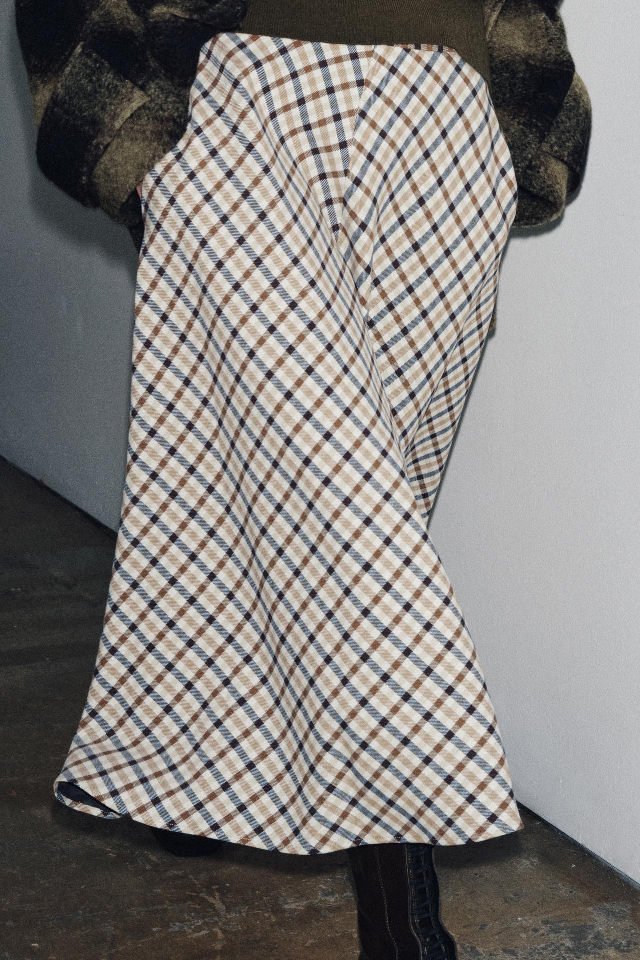 Check Cape Skirt ZW COLLECTION
