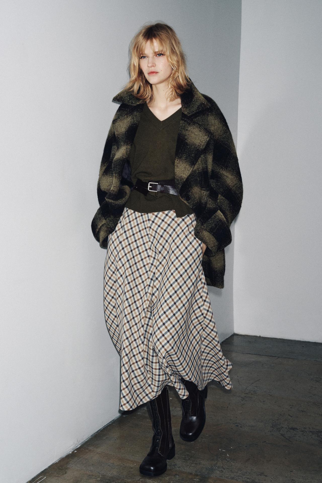 Check Cape Skirt ZW COLLECTION