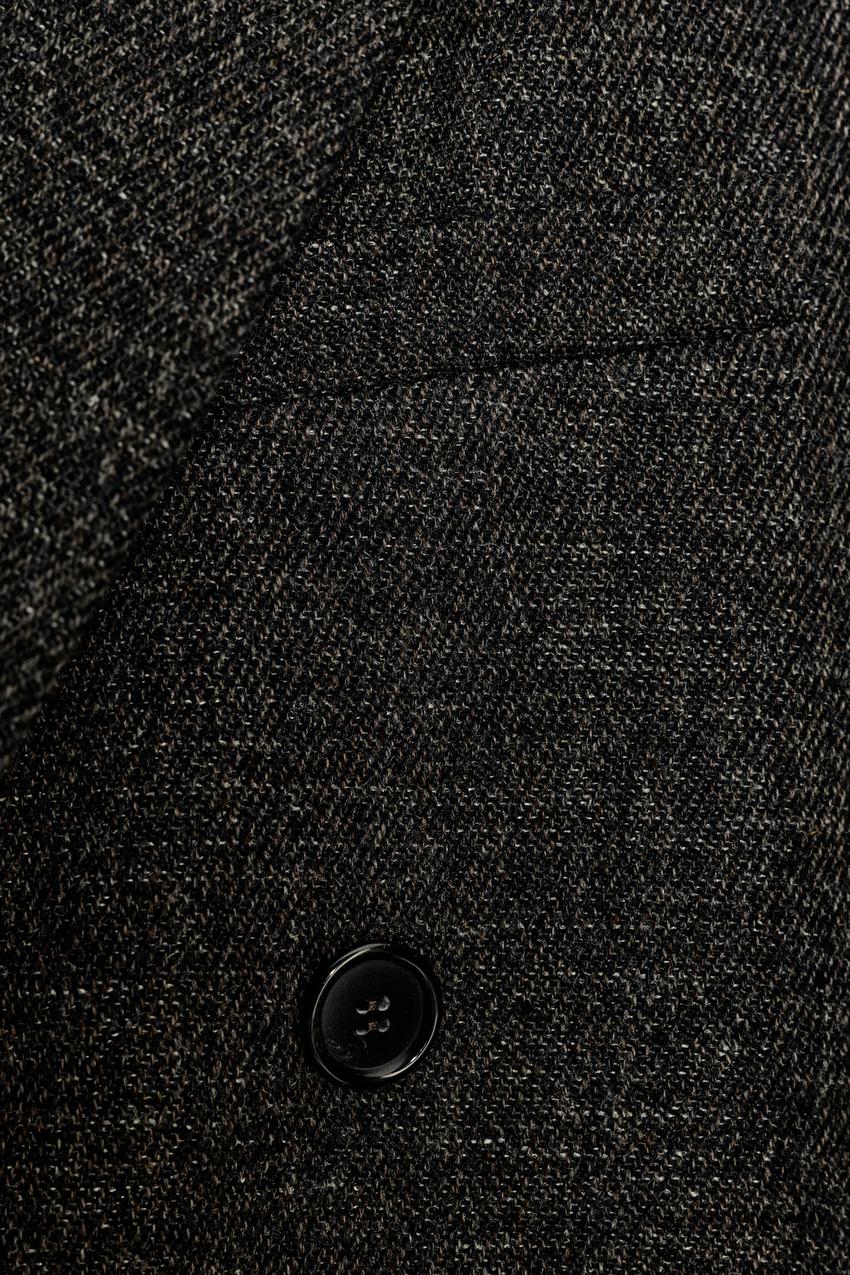 Wool Blend Coat With Vents Zw Collection