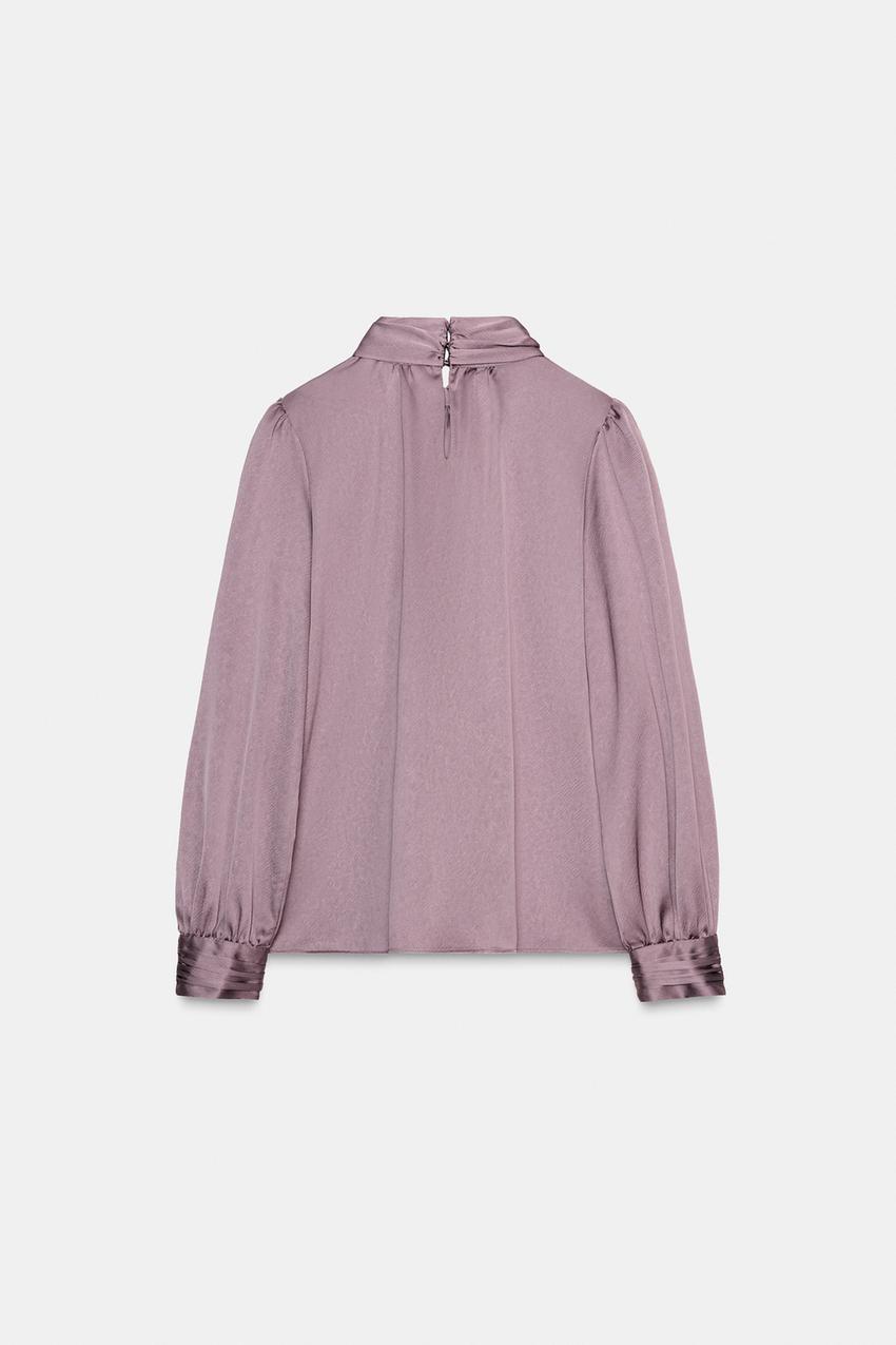 Satin Shirt With Bow