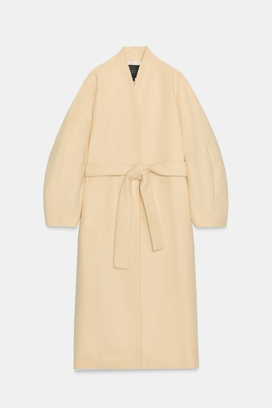 Oversized Wool Blend Coat Zw Collection