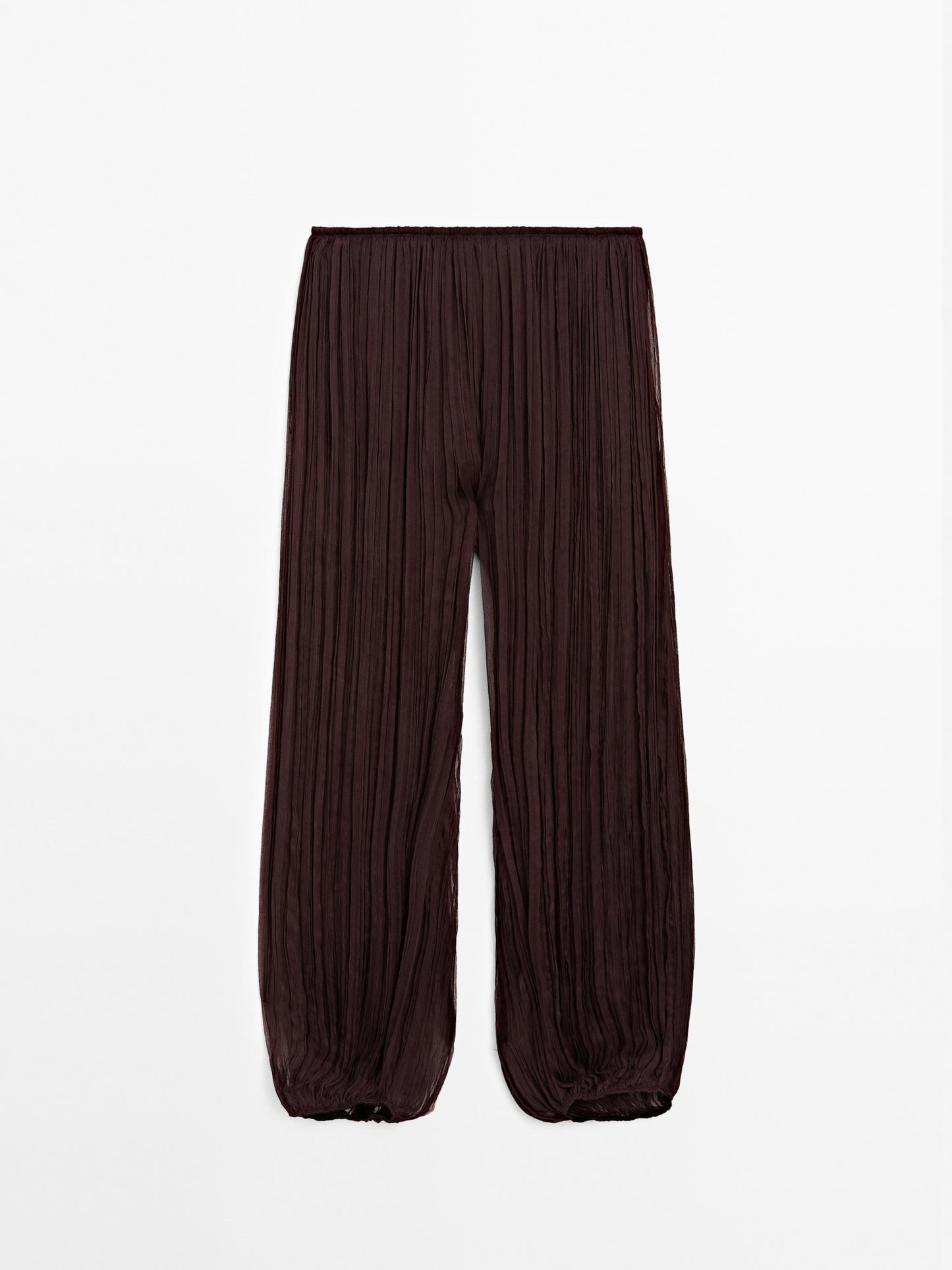Flowing pleated balloon trousers