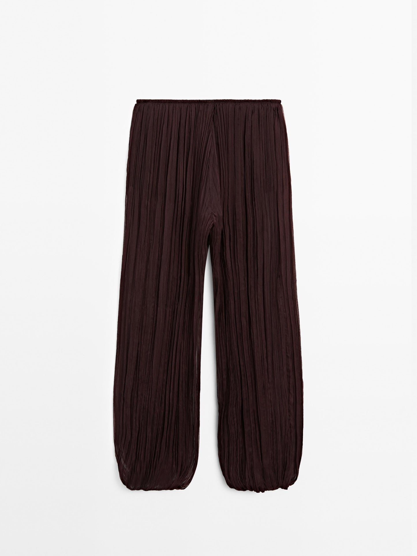 Flowing pleated balloon trousers