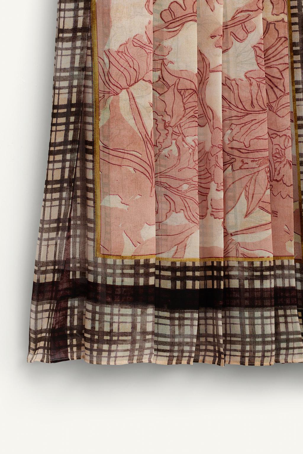 Limited Edition Scarf Pleated Skirt