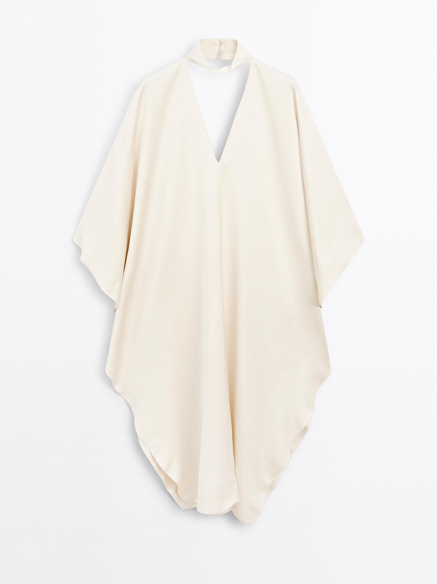 Long satin tunic dress