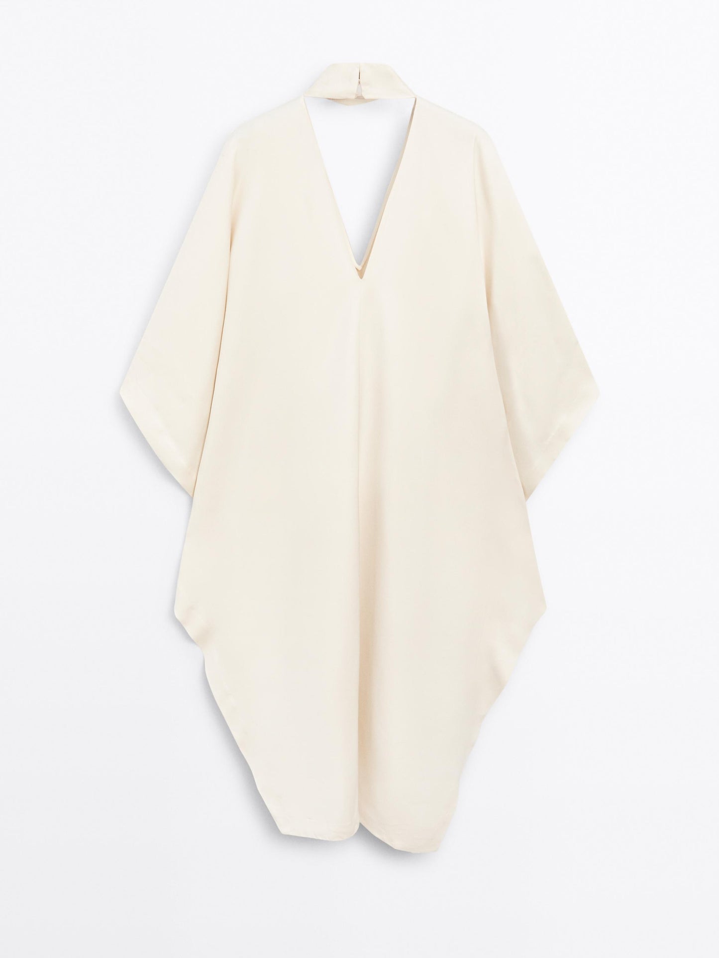 Long satin tunic dress