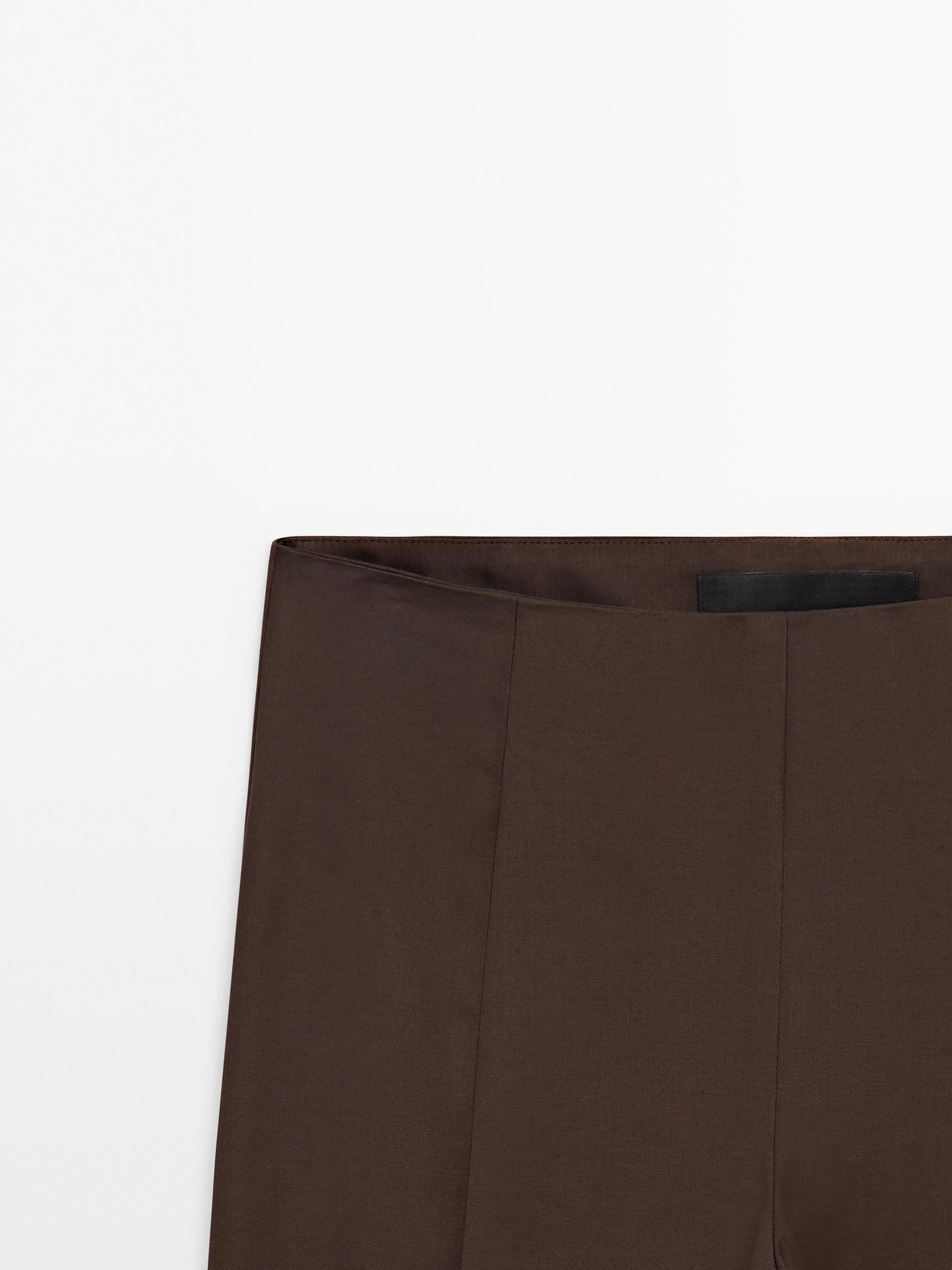 Flared trousers with seam details - Studio · Brown · Dressy | Massimo Dutti
