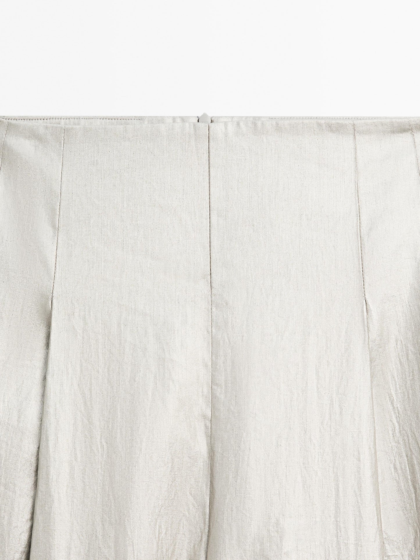 Metallic linen blend trousers