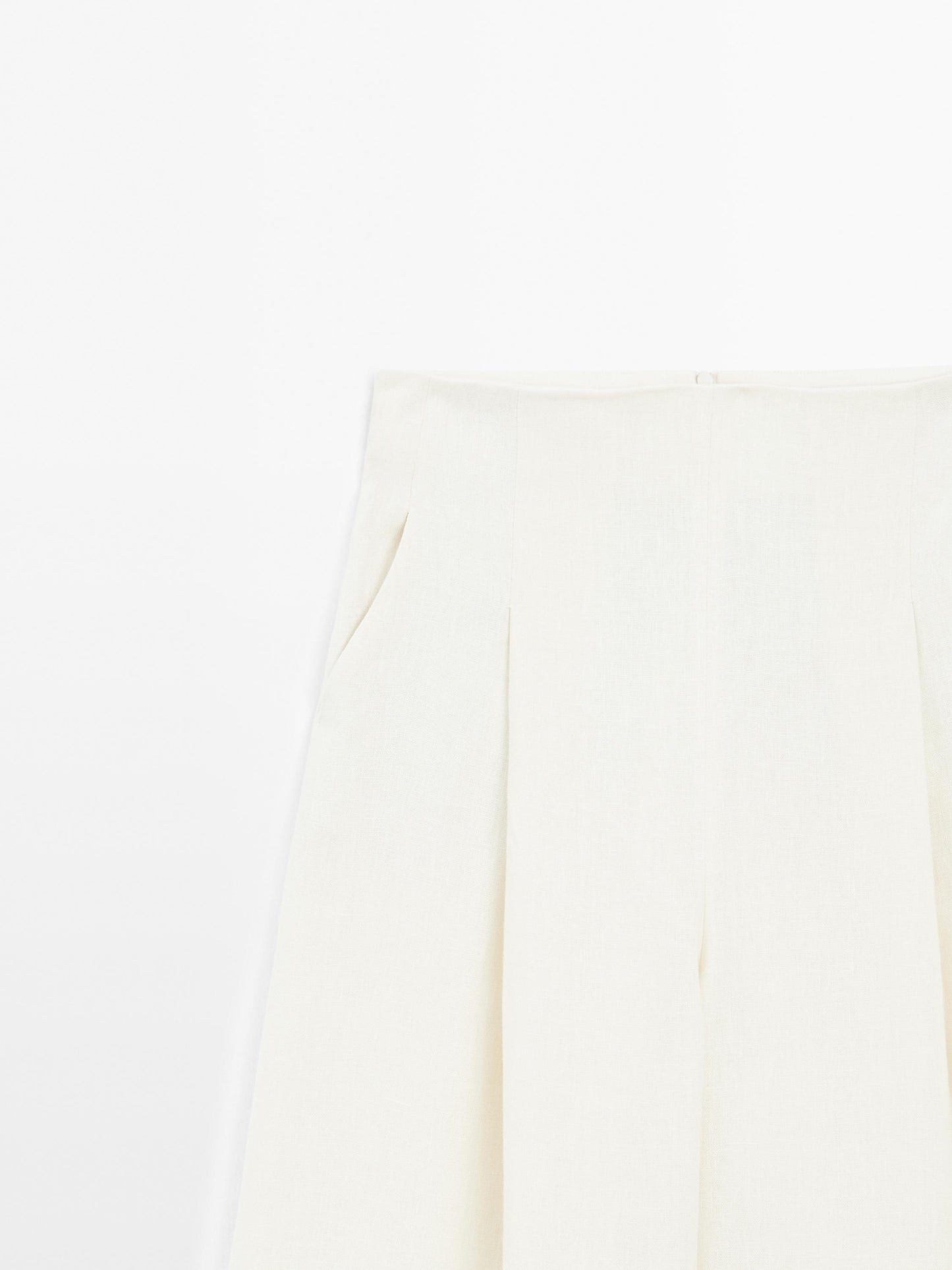 100% linen wide-leg trousers