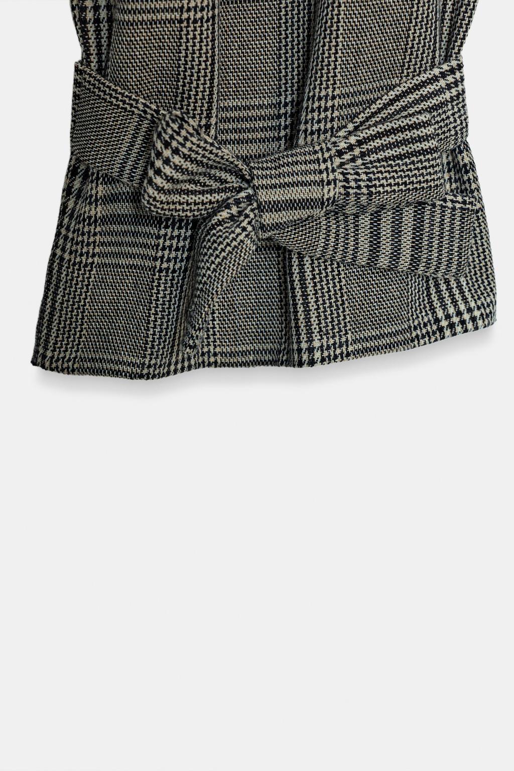 Houndstooth Trousers With Tie Hem