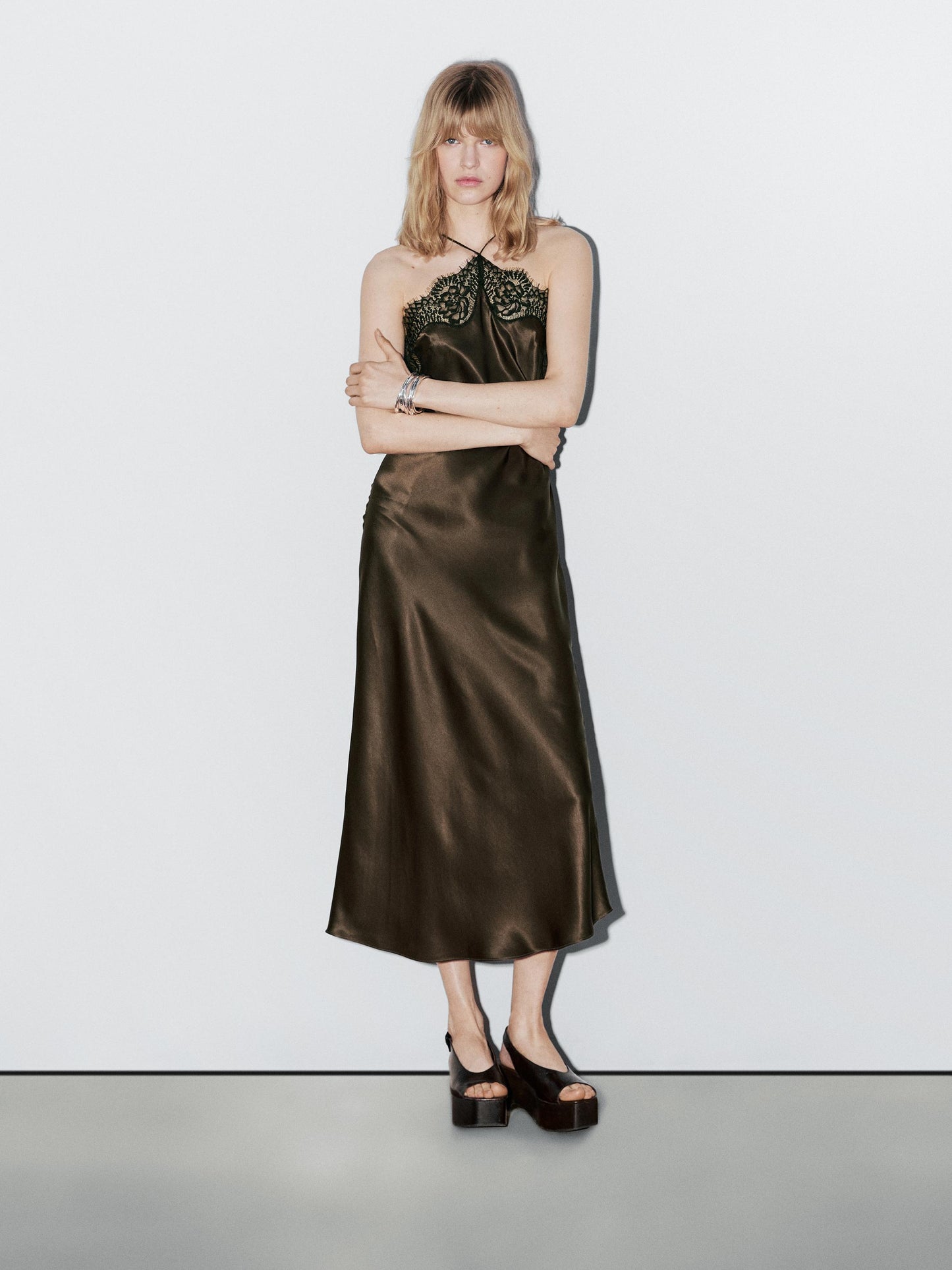 Satin camisole dress