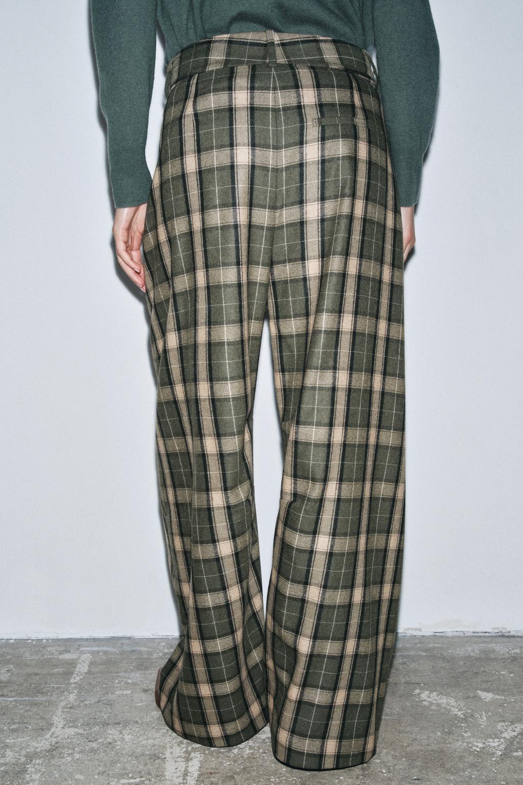 Zw Collection Check Trousers With Wool
