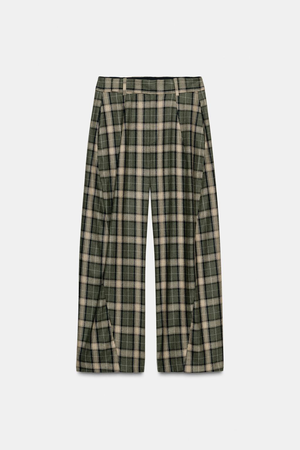 Zw Collection Check Trousers With Wool