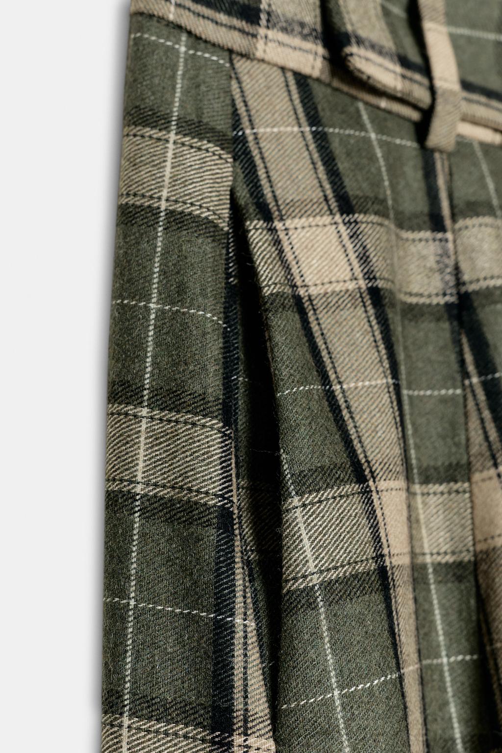 Zw Collection Check Trousers With Wool