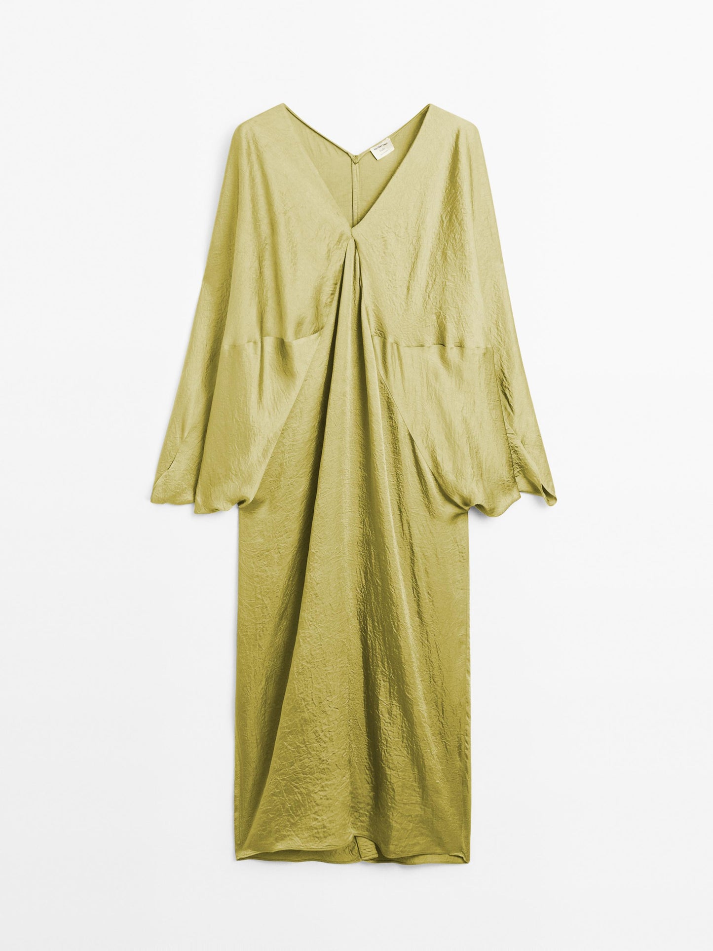 Flowing satin kimono dress