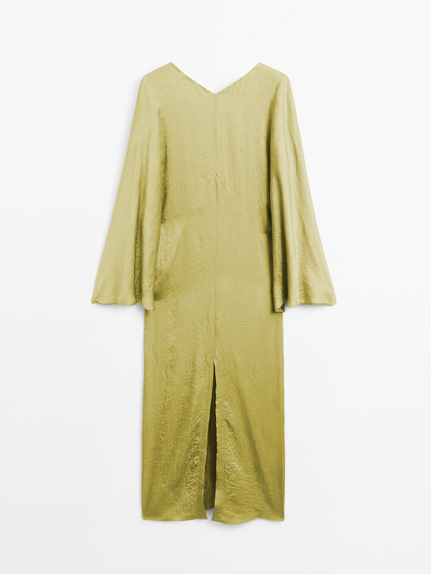 Flowing satin kimono dress