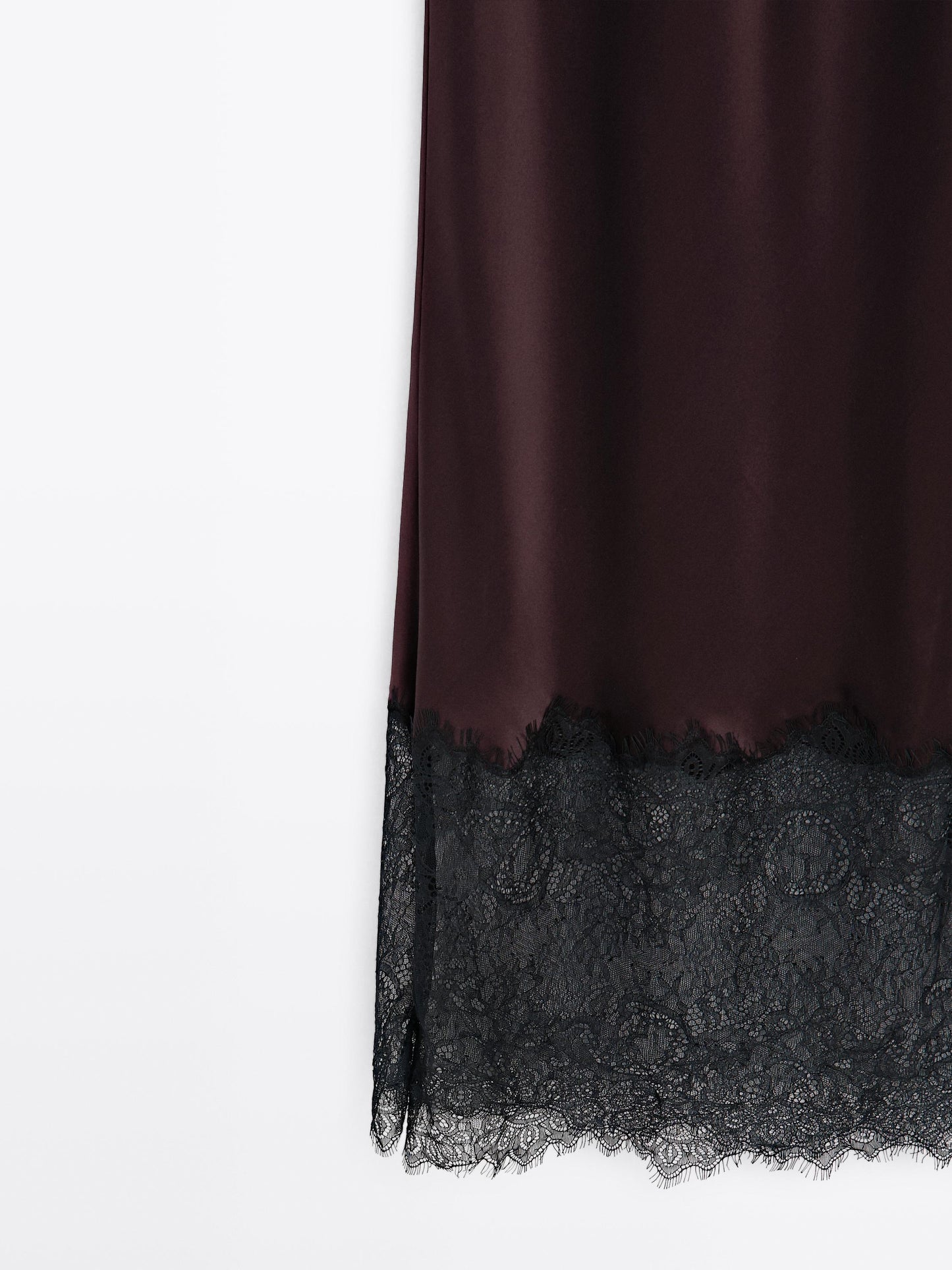 Long satin slip dress