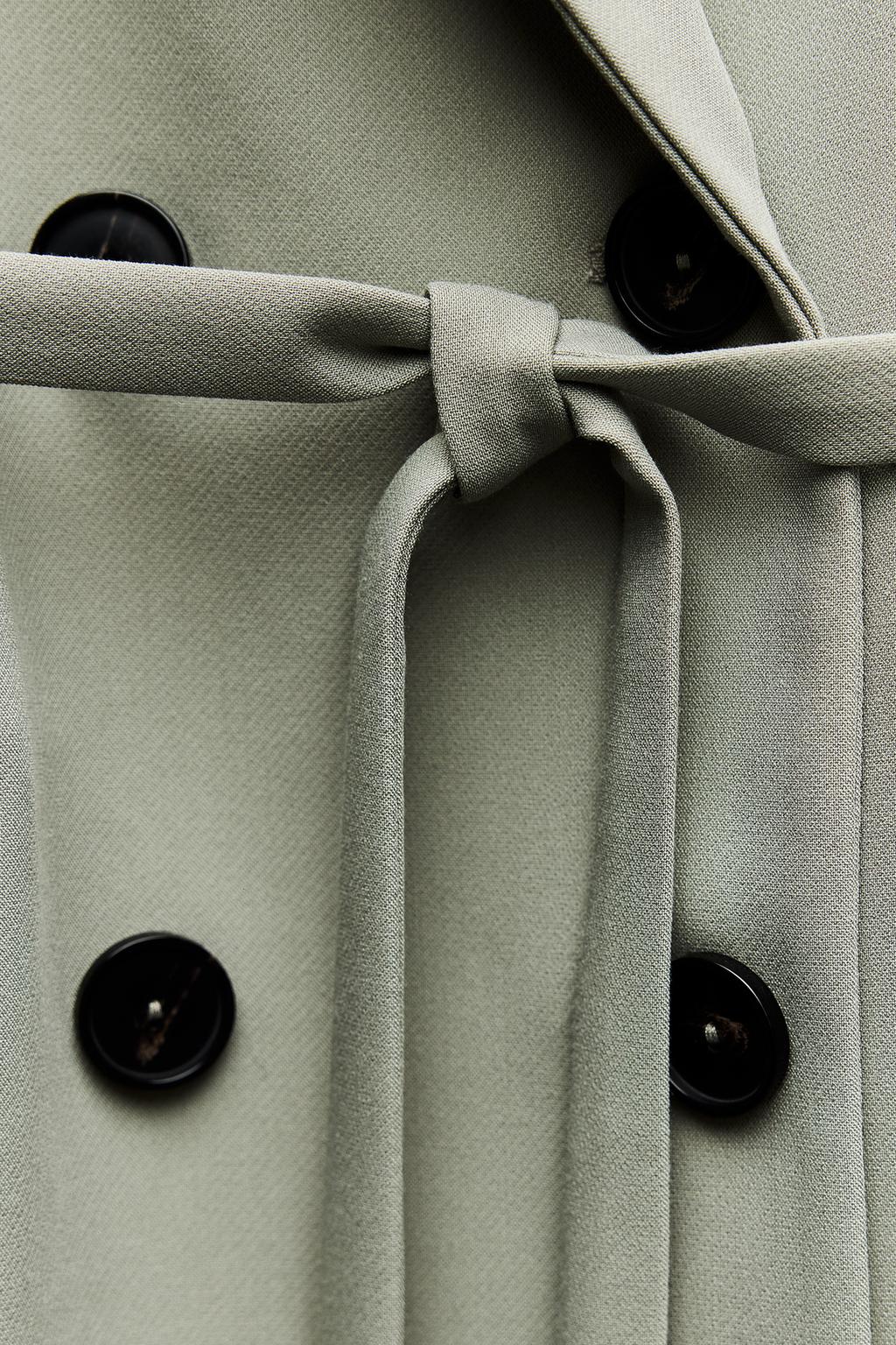 Double-breasted blazer with belt