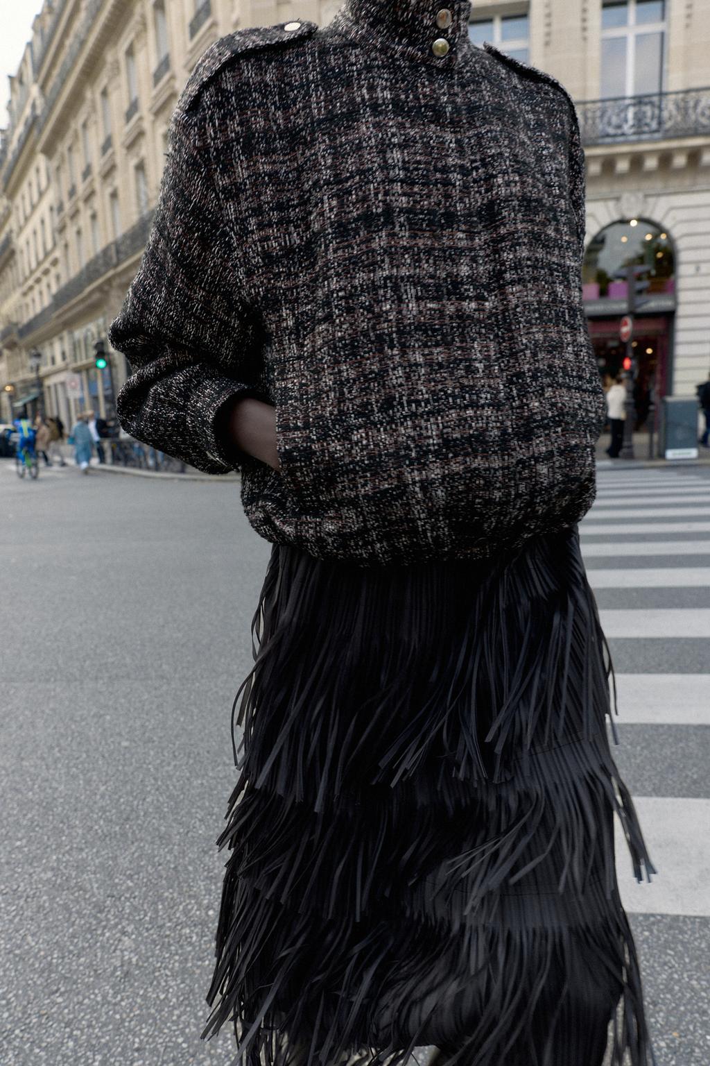 Fringed Midi Skirt