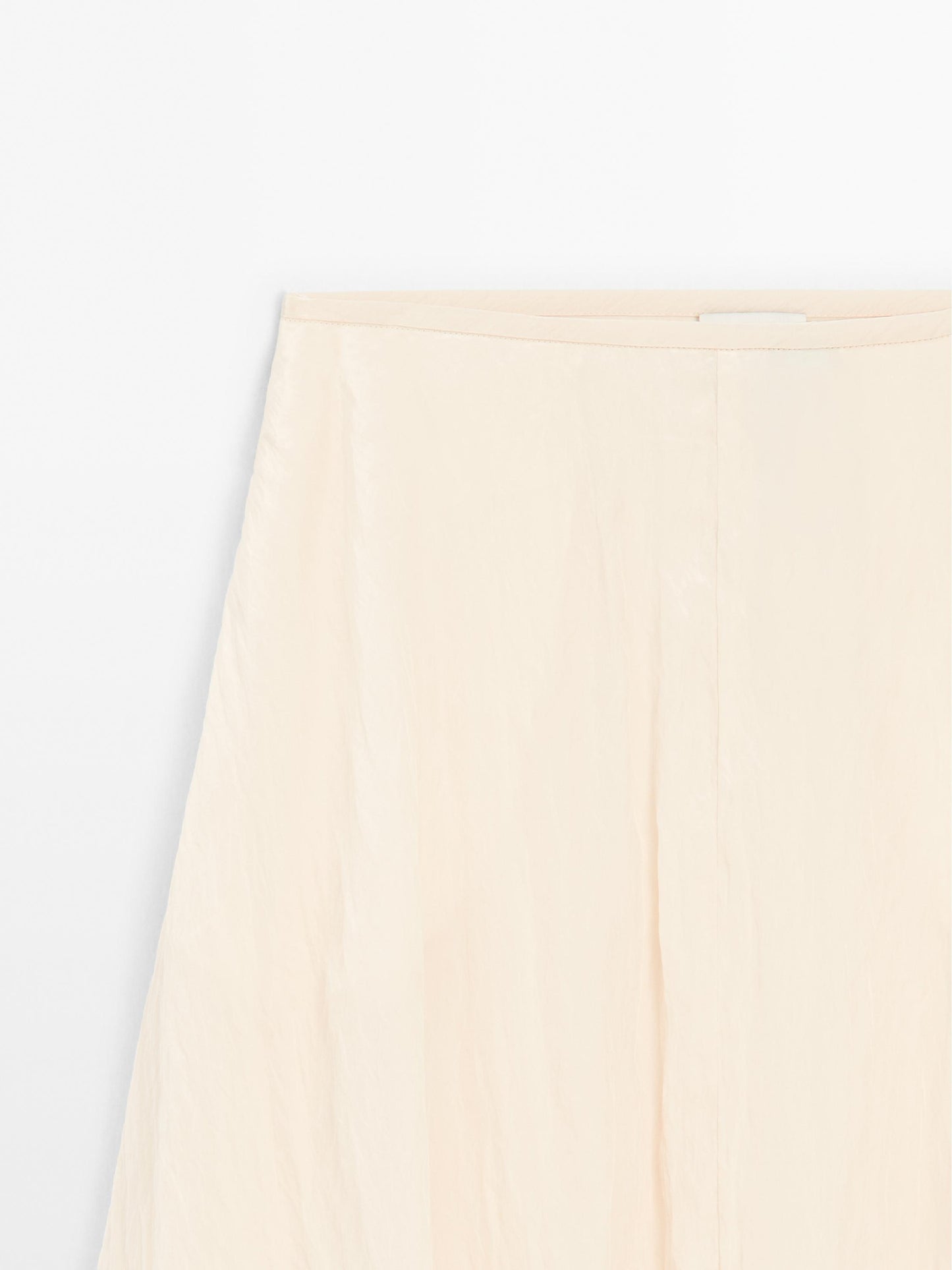 Crinkle-effect balloon midi skirt