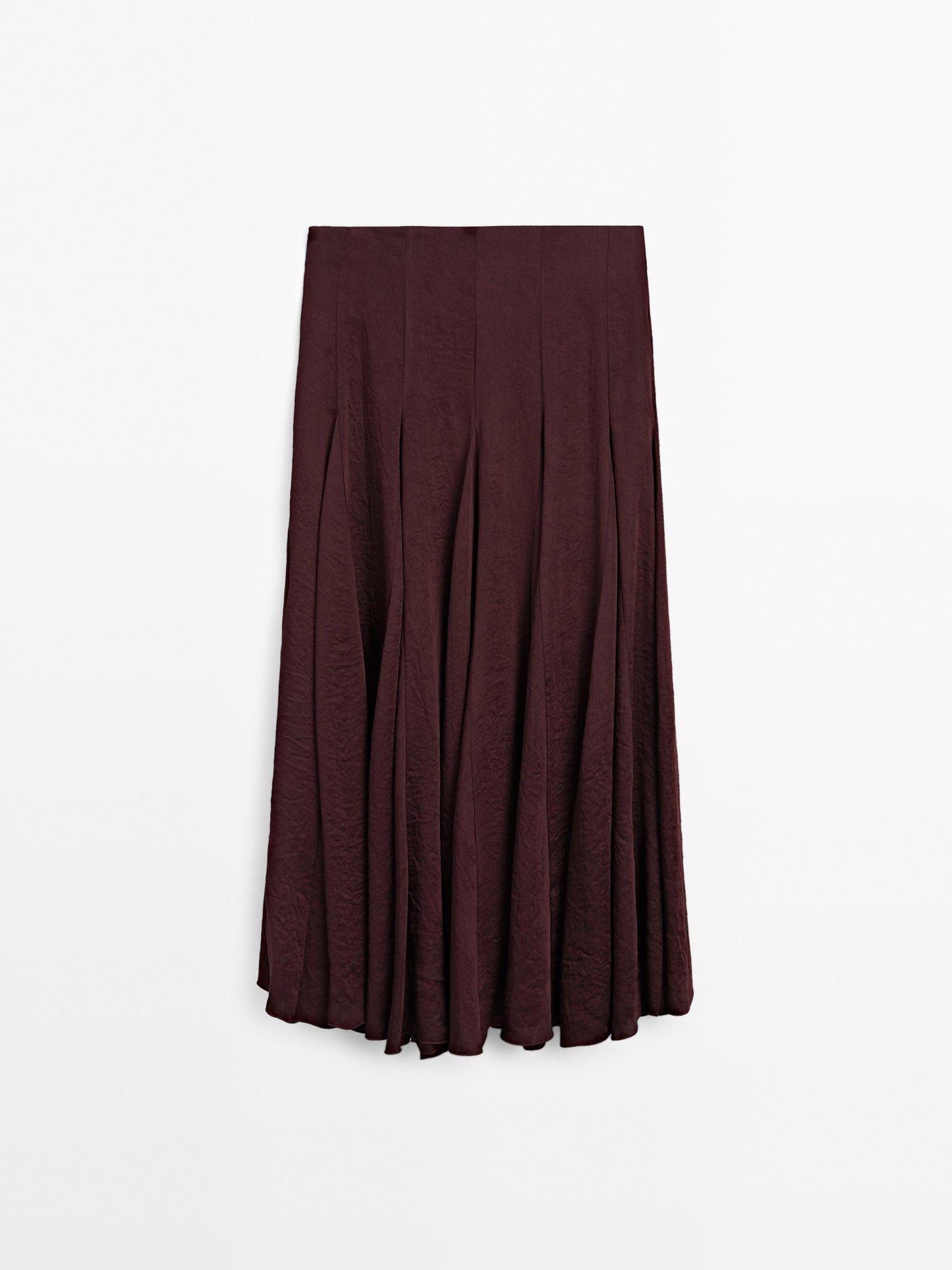 Flowing midi skirt with godet details